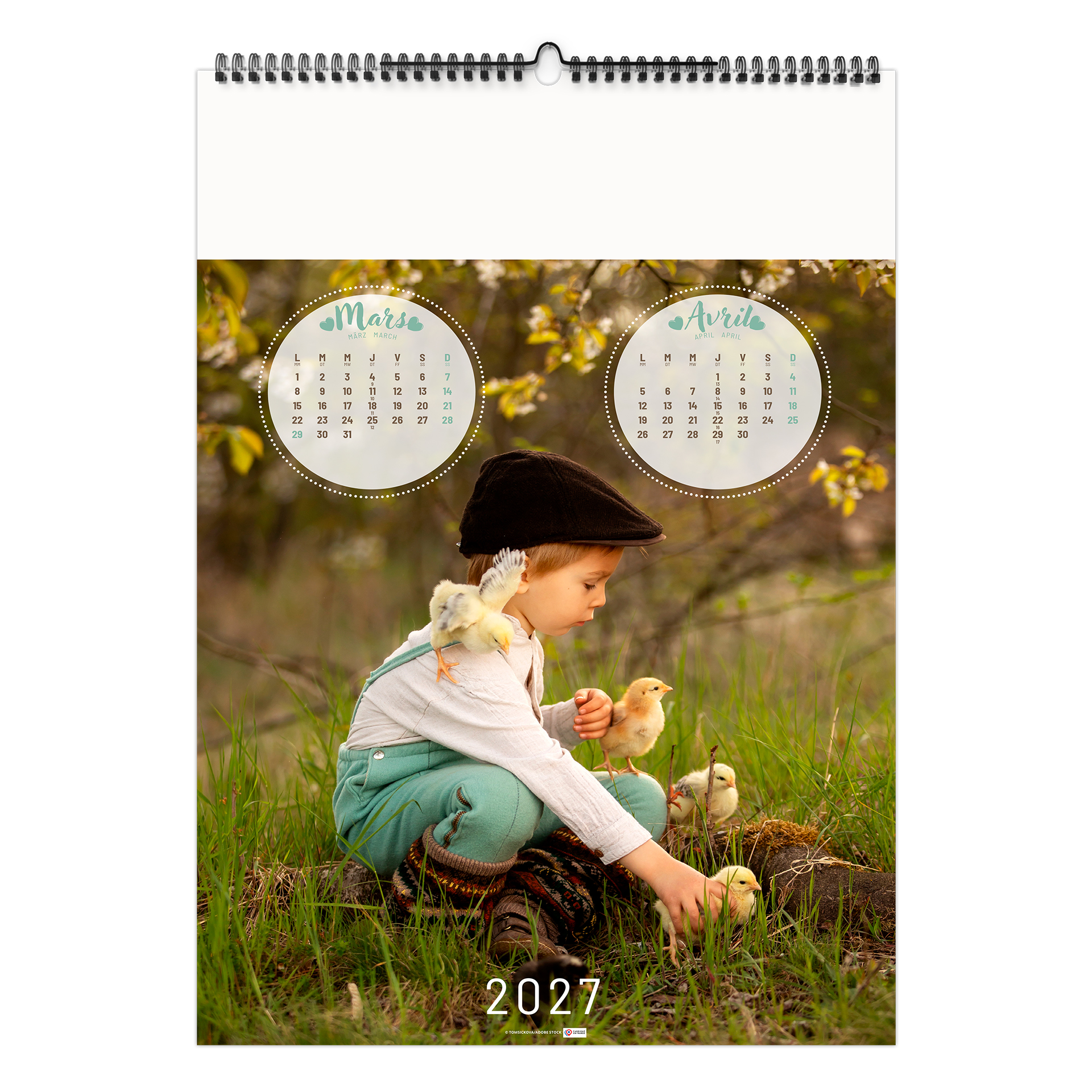 Les p'tits compagnons 2027 – Calendrier avec logo - vue 4