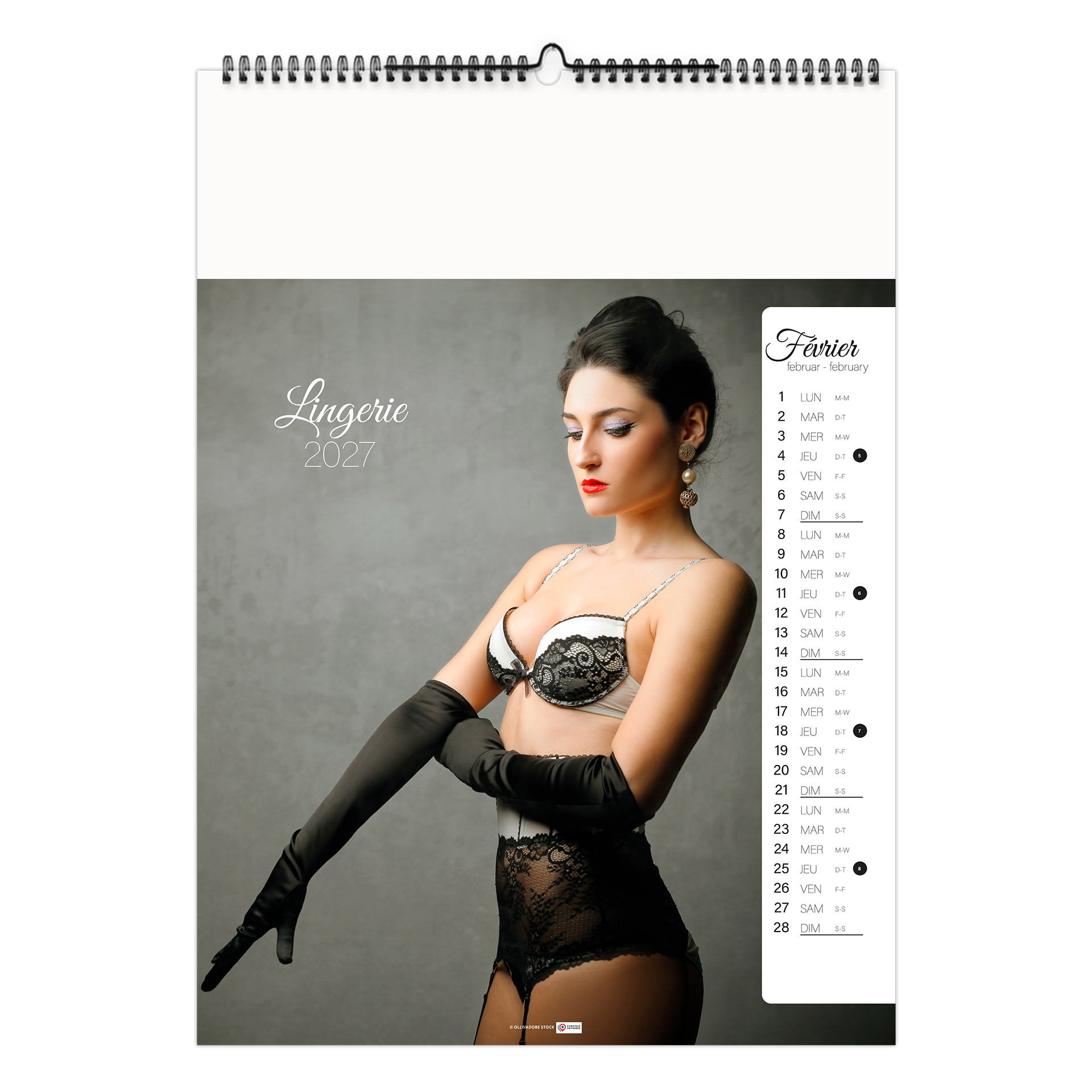 Lingerie 2027 – Calendrier avec logo - vue 4