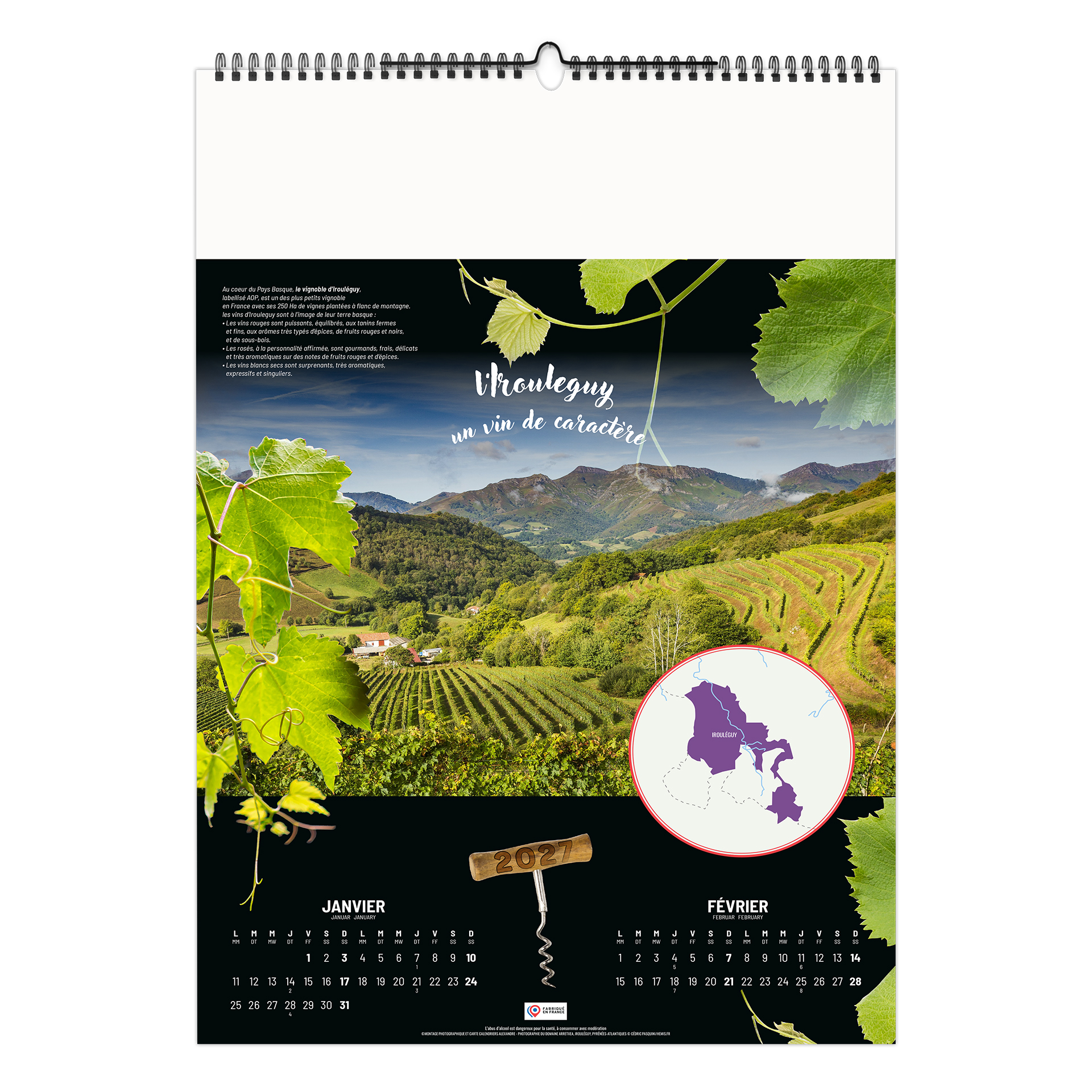 Petites appellations viticoles de france 2027 – Calendrier avec logo - vue 3