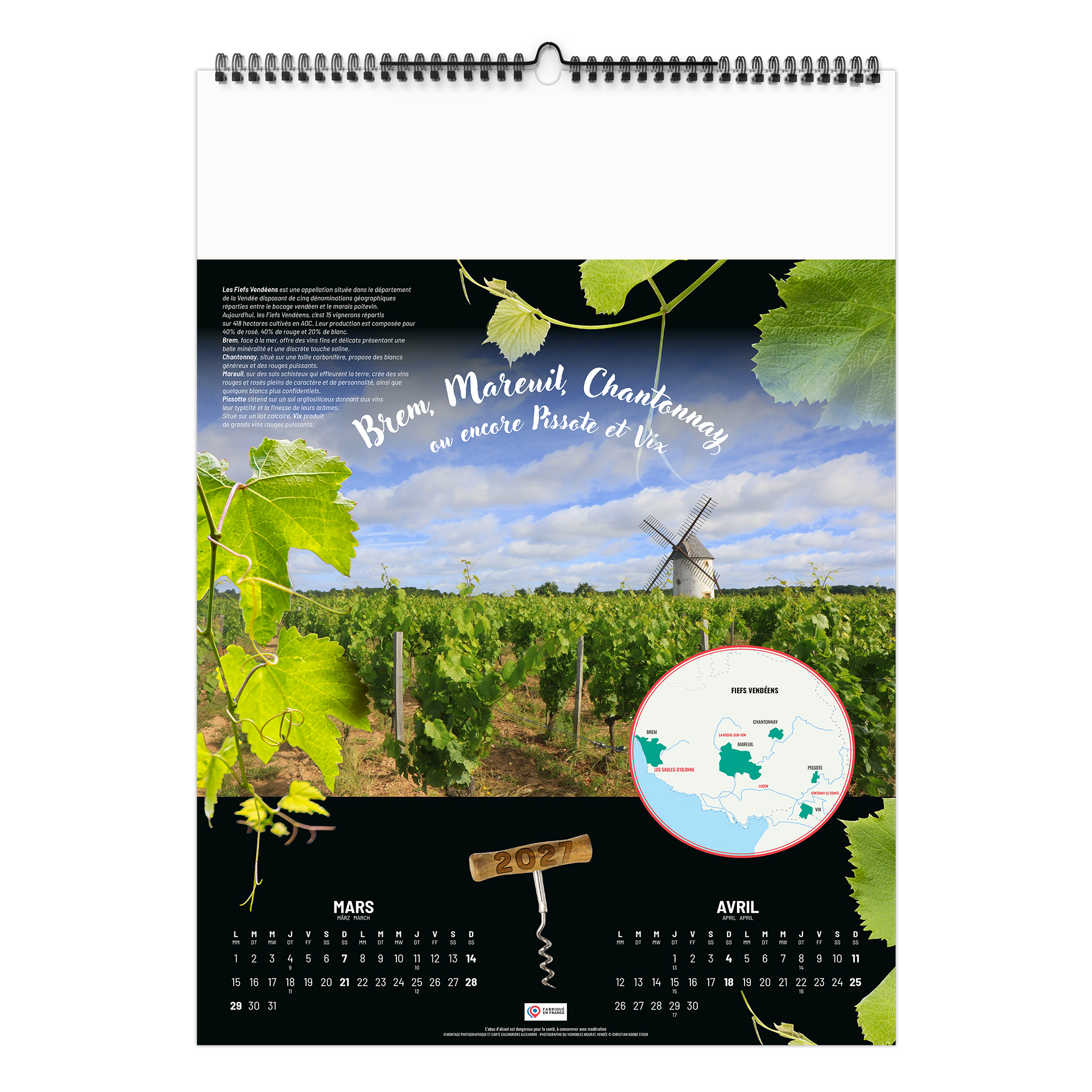 Petites appellations viticoles de france 2027 – Calendrier avec logo - vue 4