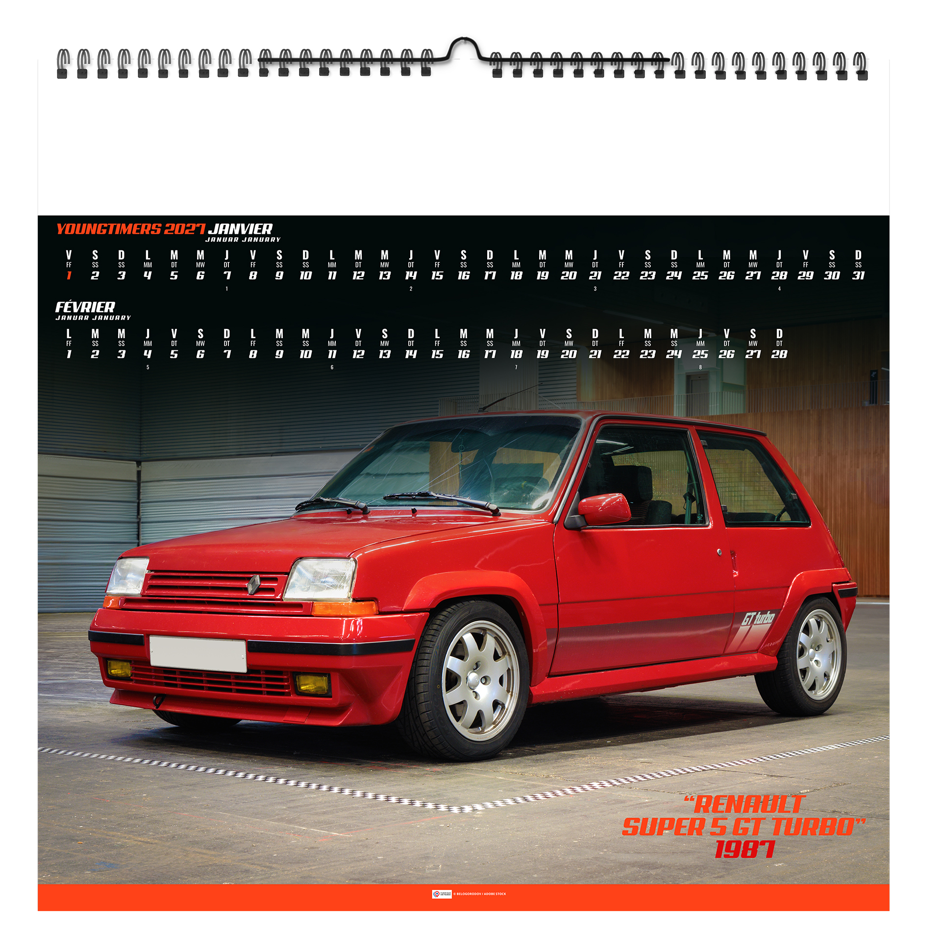 Youngtimers 2027 – Calendrier avec logo - vue 3