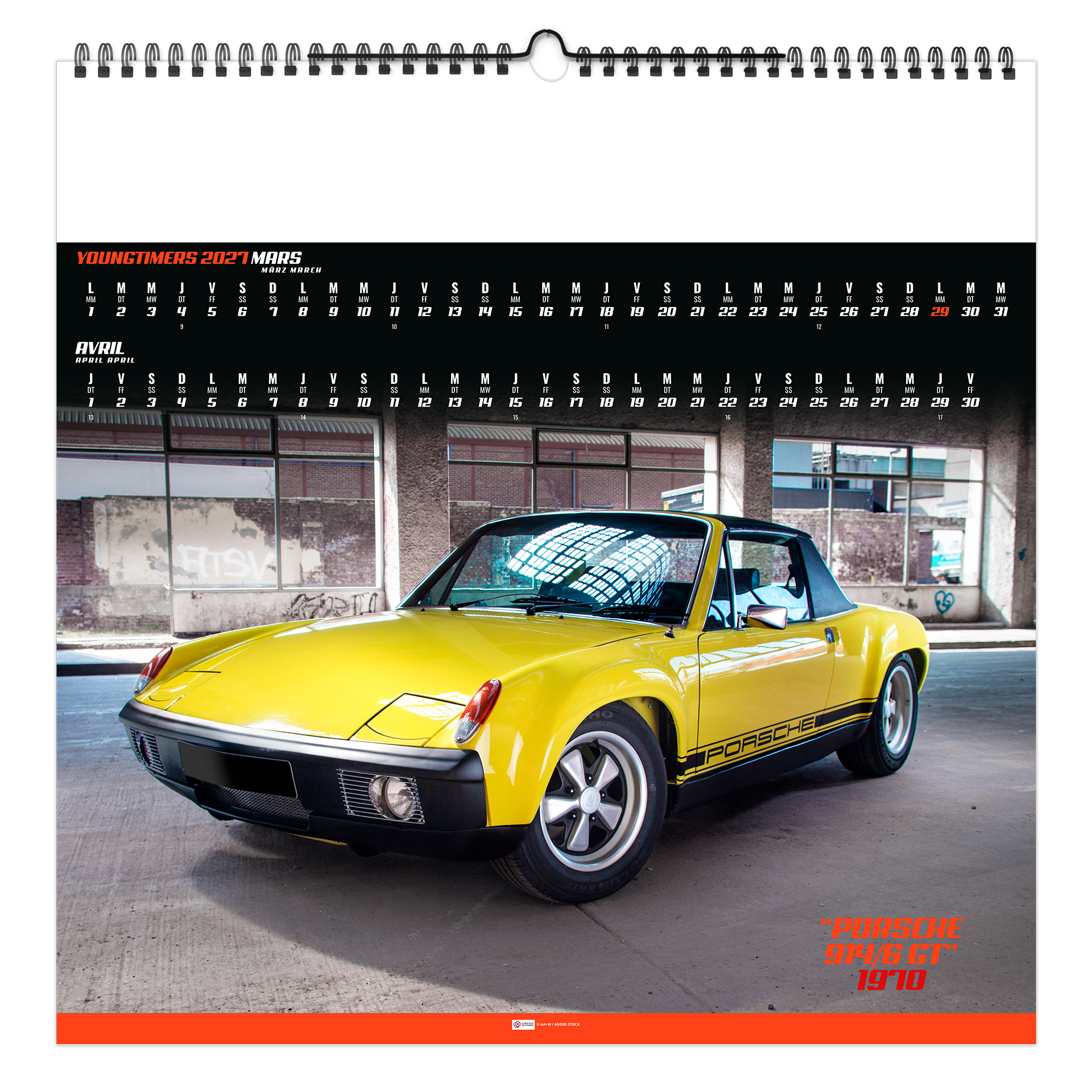 Youngtimers 2027 – Calendrier avec logo - vue 4