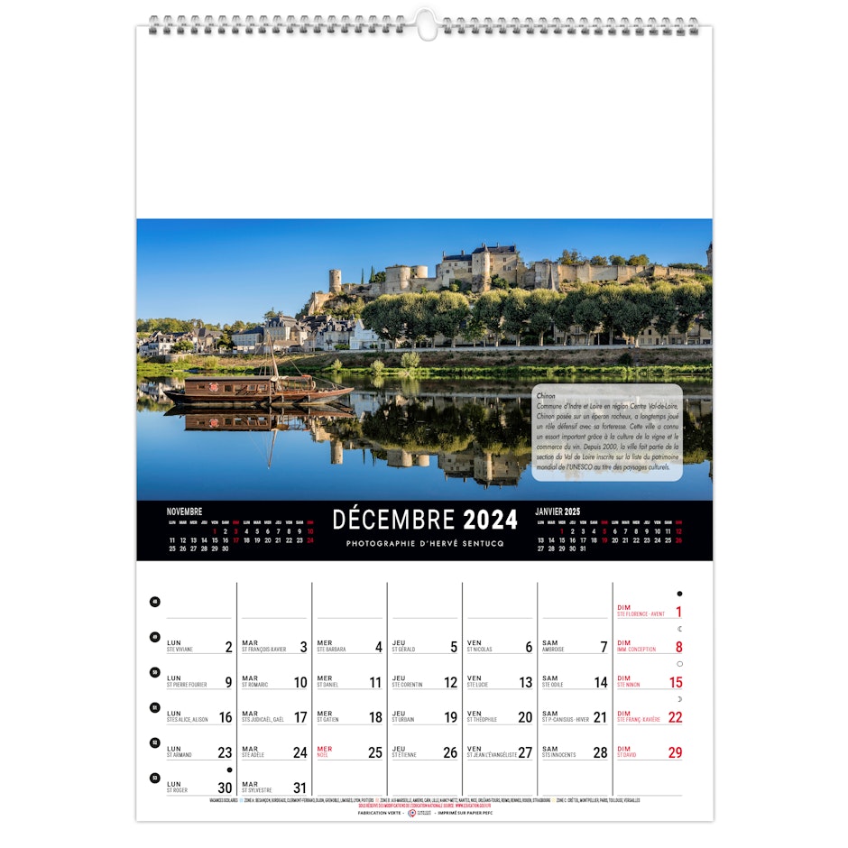 Calendrier 2024  MURAL FRANCE PANORAMIQUE