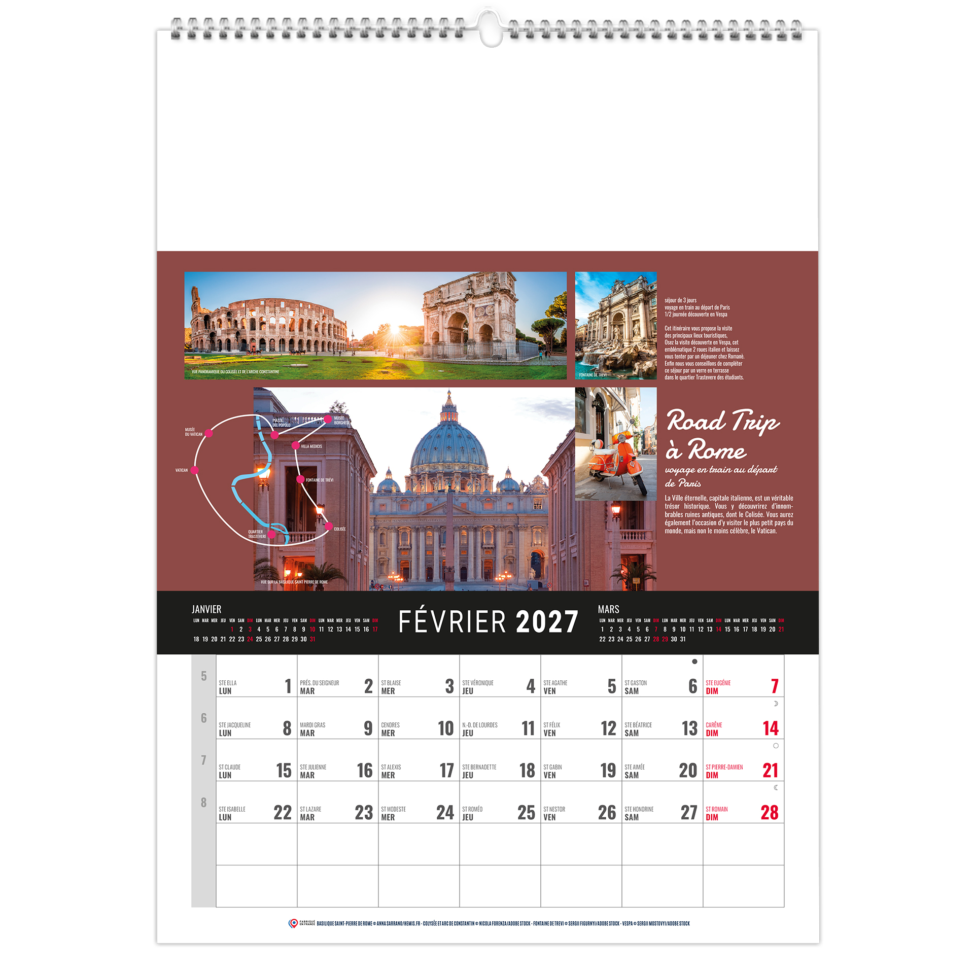 Illustre monde 2027 – Calendrier avec logo - vue 2