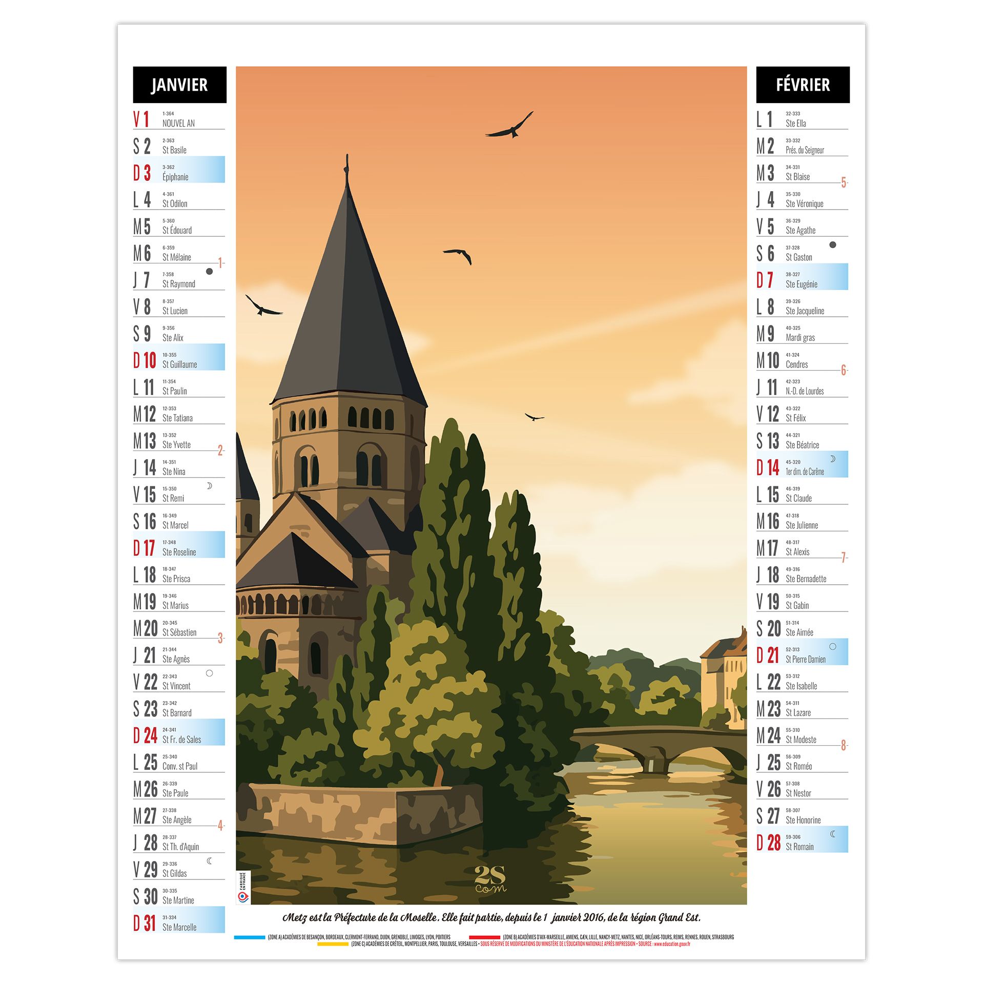 Diane 2027 – Calendrier avec logo - vue 2