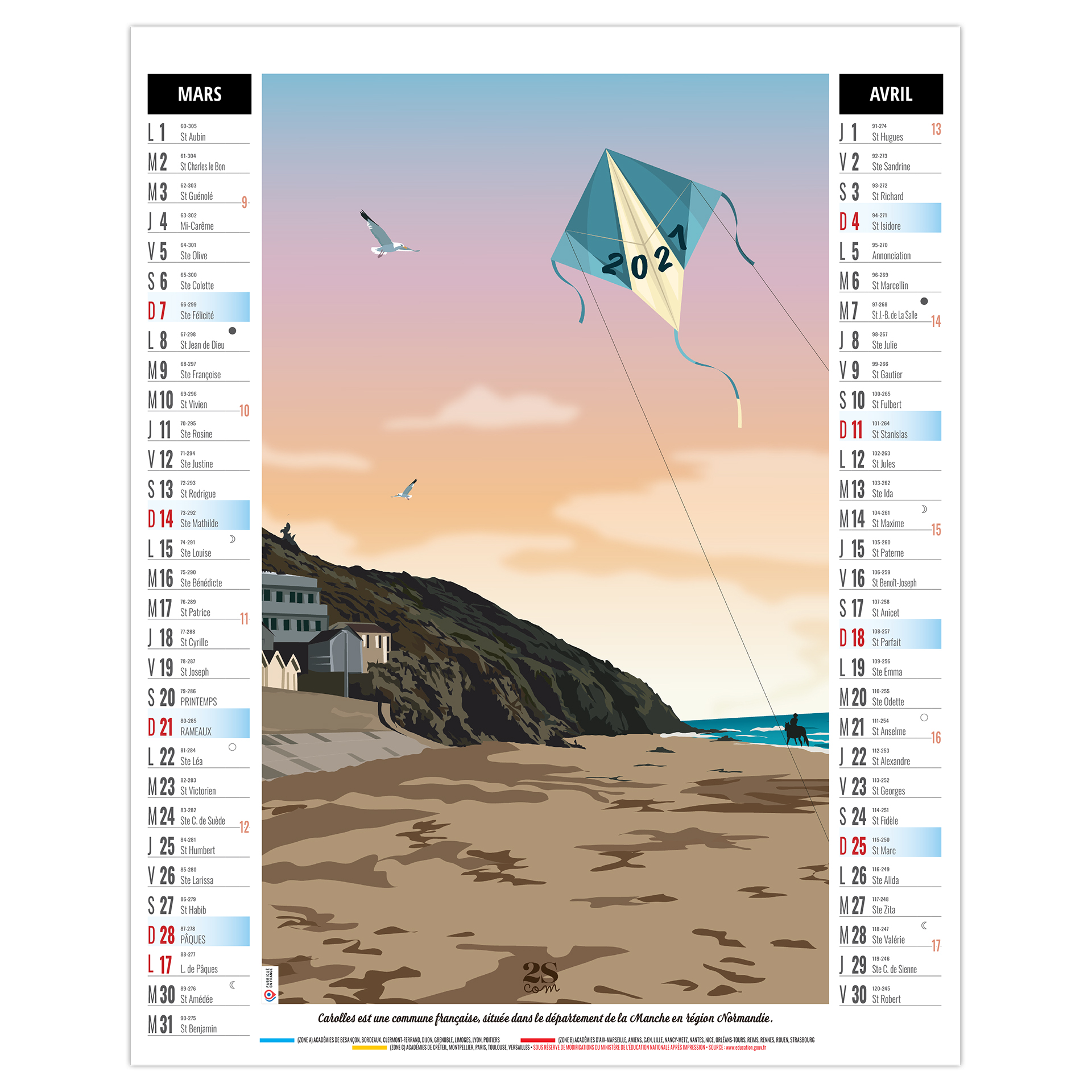 Diane 2027 – Calendrier avec logo - vue 3