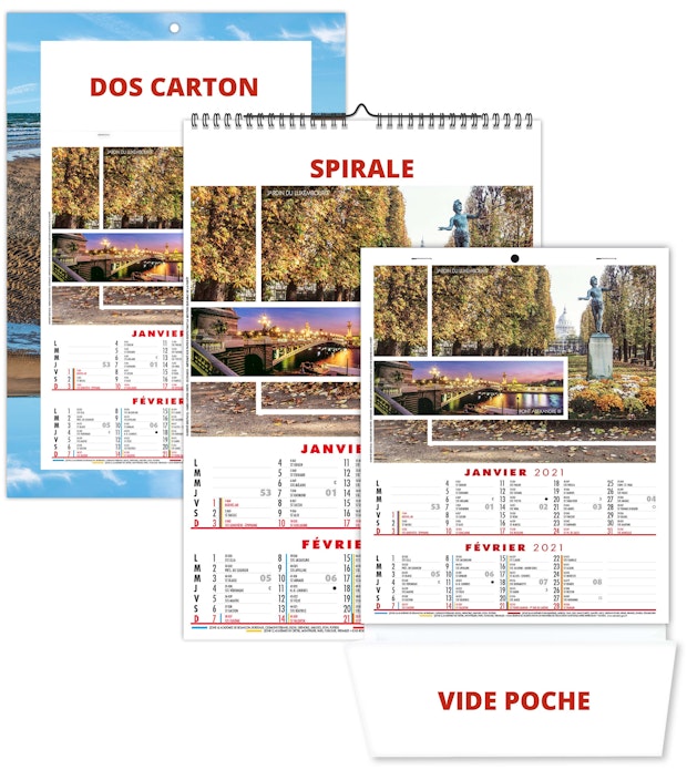 Calendrier 2021 Bloc Illustre 6 Feuillets Paysages De France calendrier 2021 en feuillet