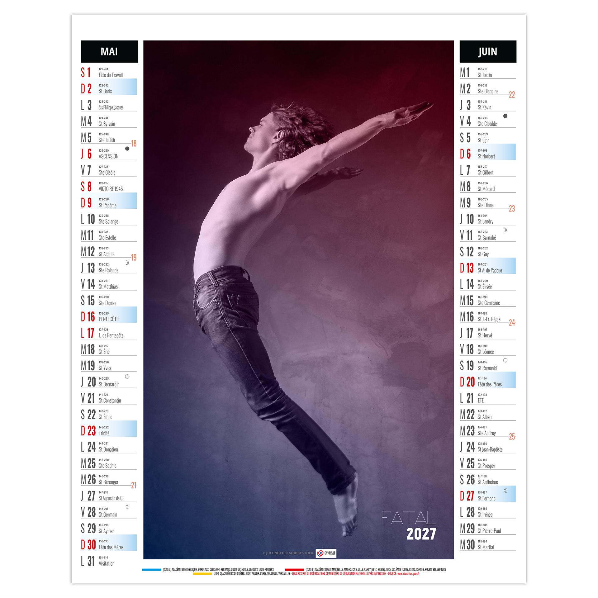 Eros 2027 – Calendrier avec logo - vue 4