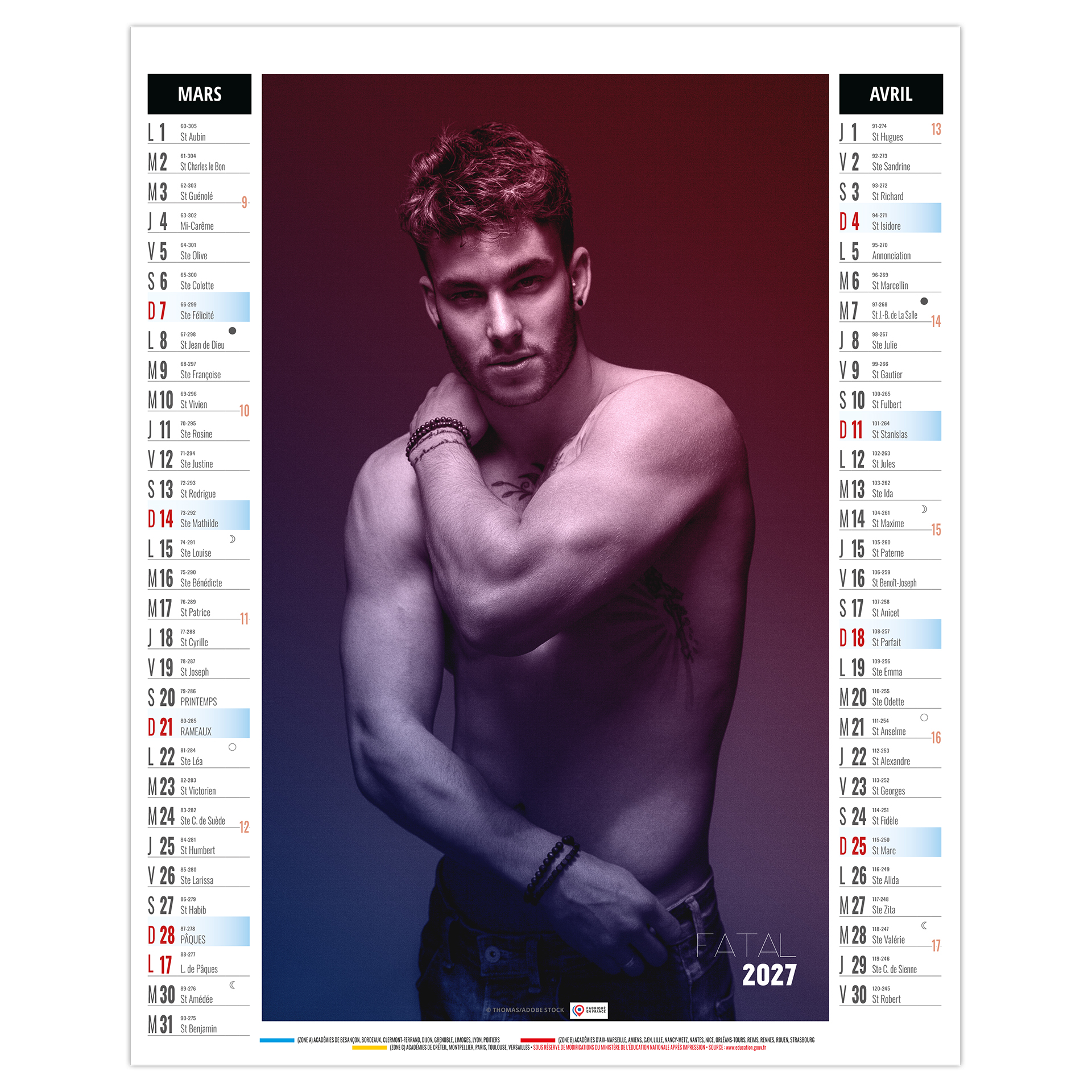 Eros 2027 – Calendrier avec logo - vue 3