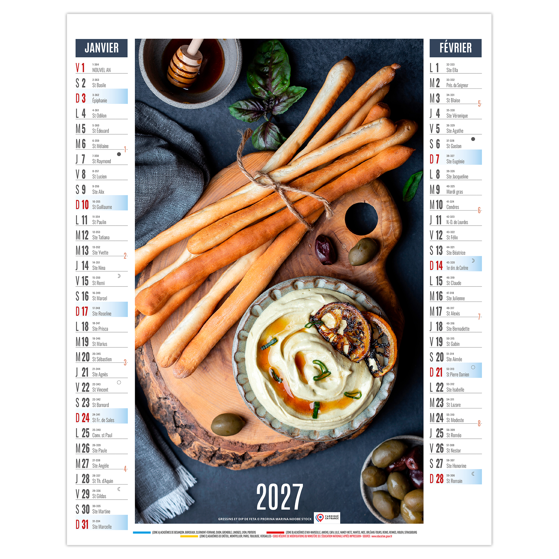 Gustave 2027 – Calendrier avec logo - vue 2