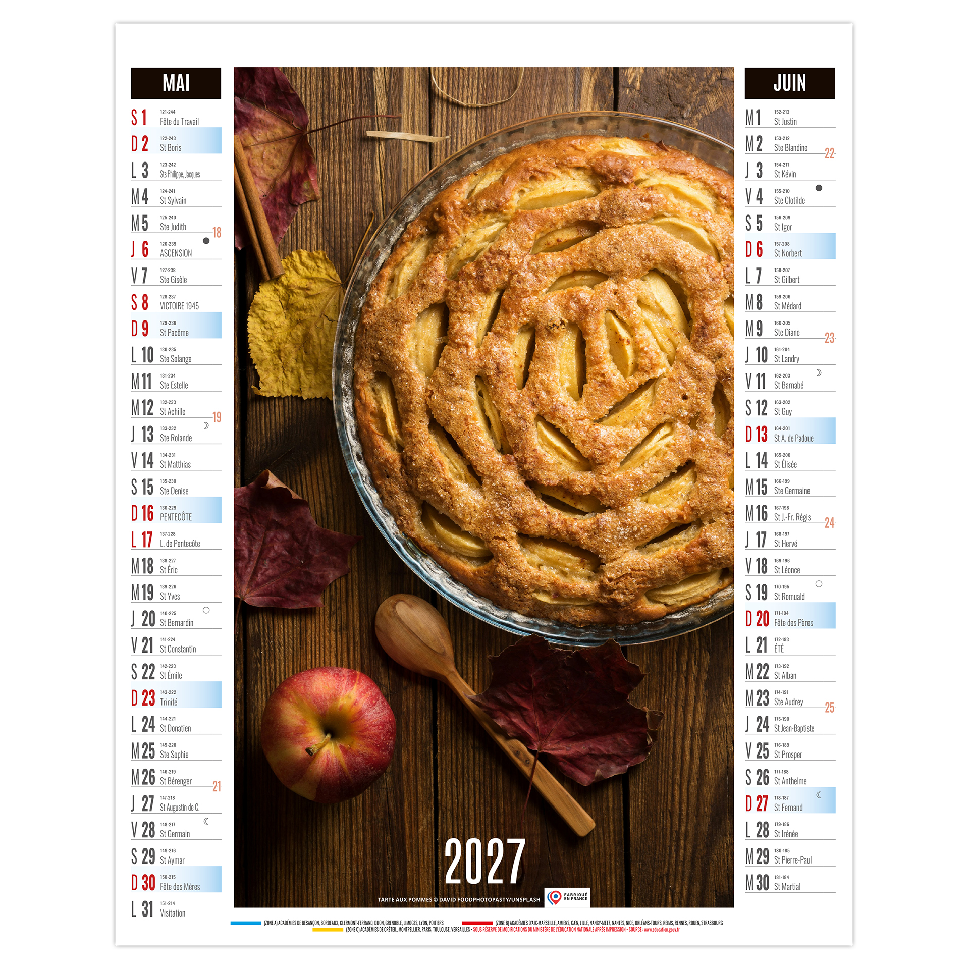Gustave 2027 – Calendrier avec logo - vue 4