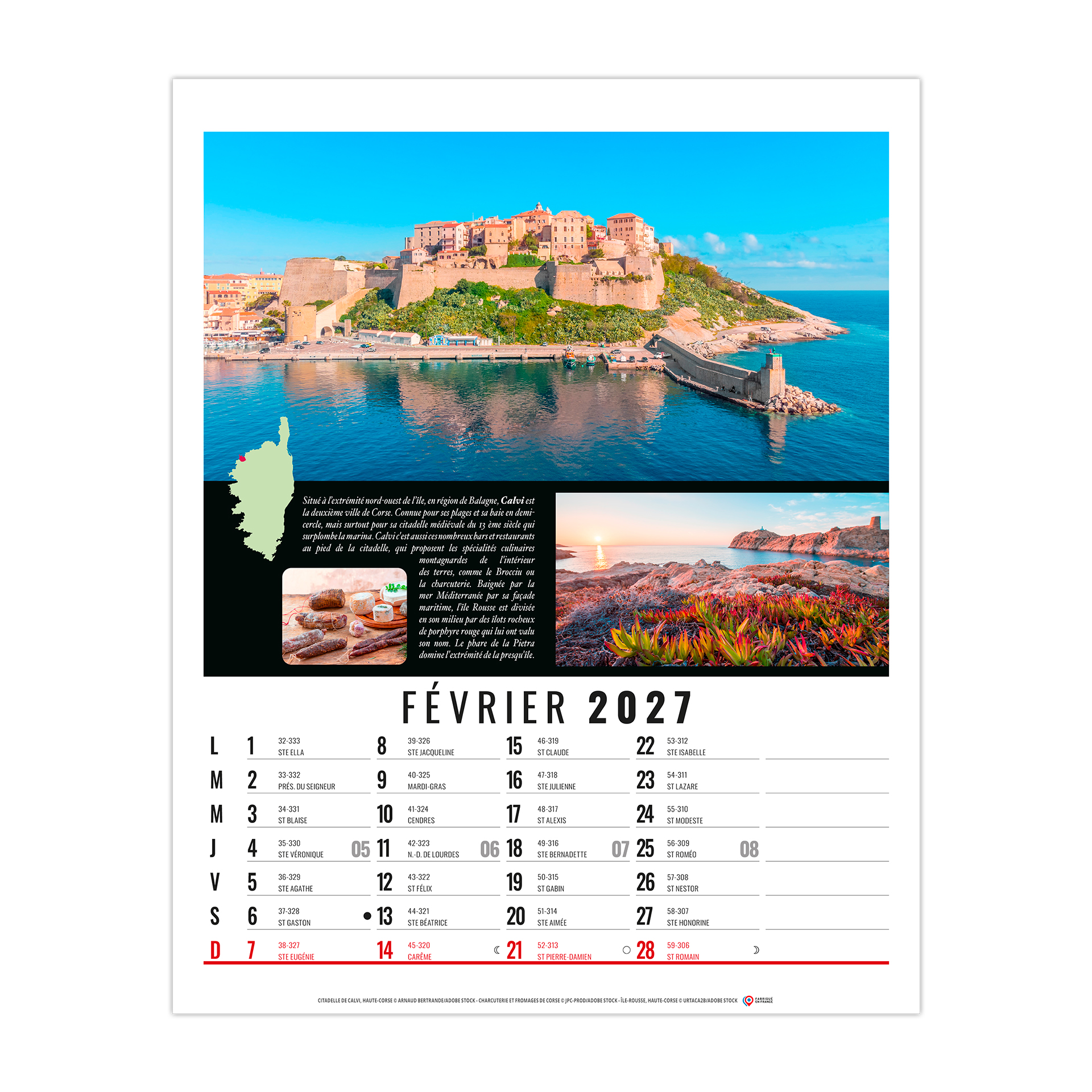 Hubert 2027 – Calendrier avec logo - vue 3