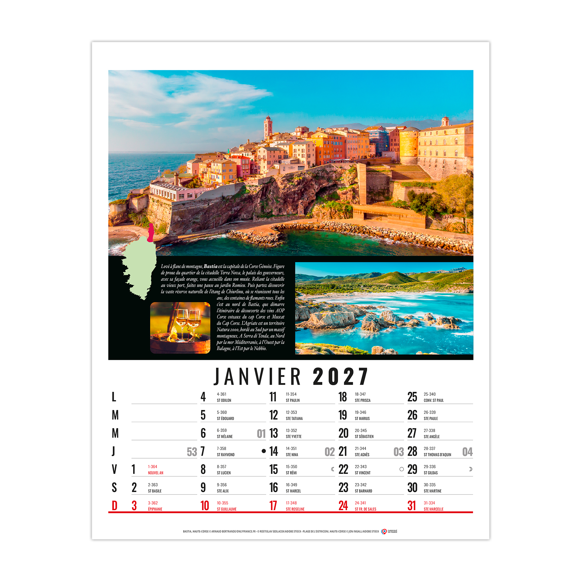 Hubert 2027 – Calendrier avec logo - vue 2