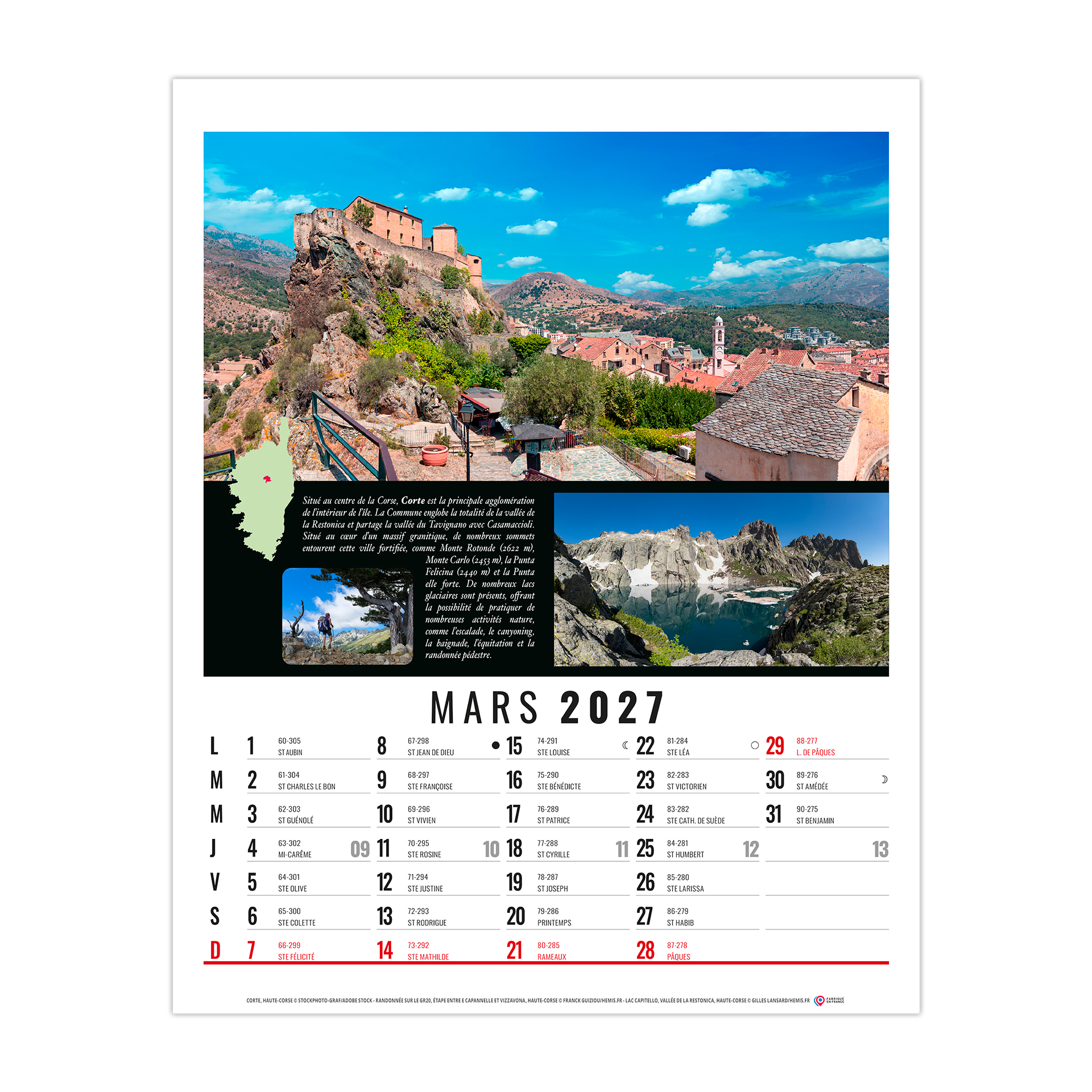 Hubert 2027 – Calendrier avec logo - vue 4