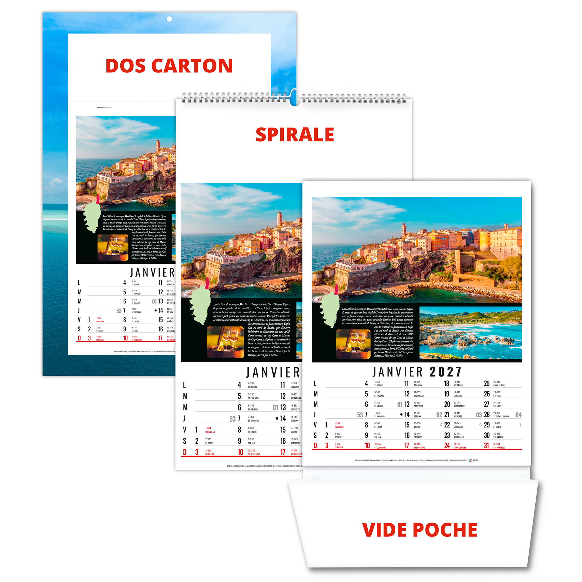 Hubert 2027 – Calendrier avec logo - vue 1