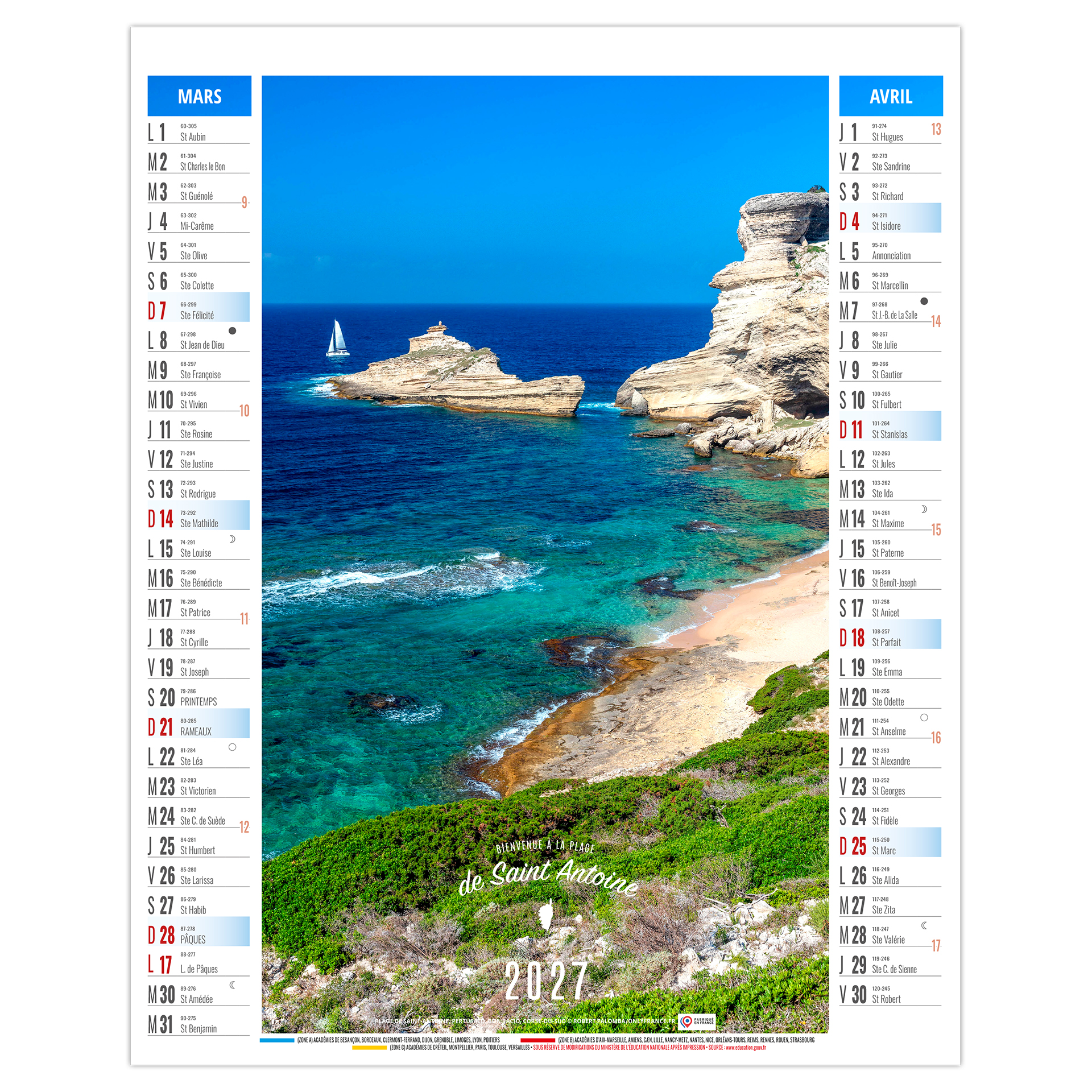 Léa 2027 – Calendrier avec logo - vue 3