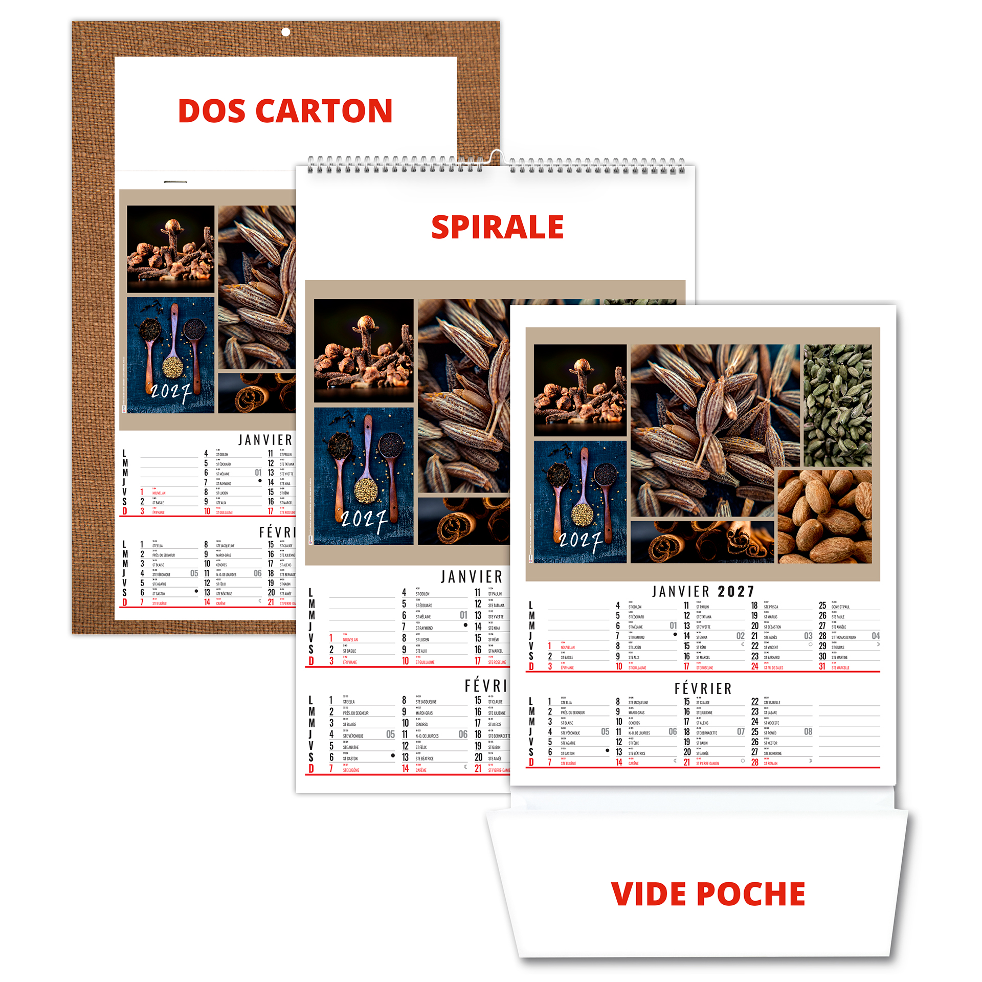 Maë 2027 – Calendrier avec logo - vue 1