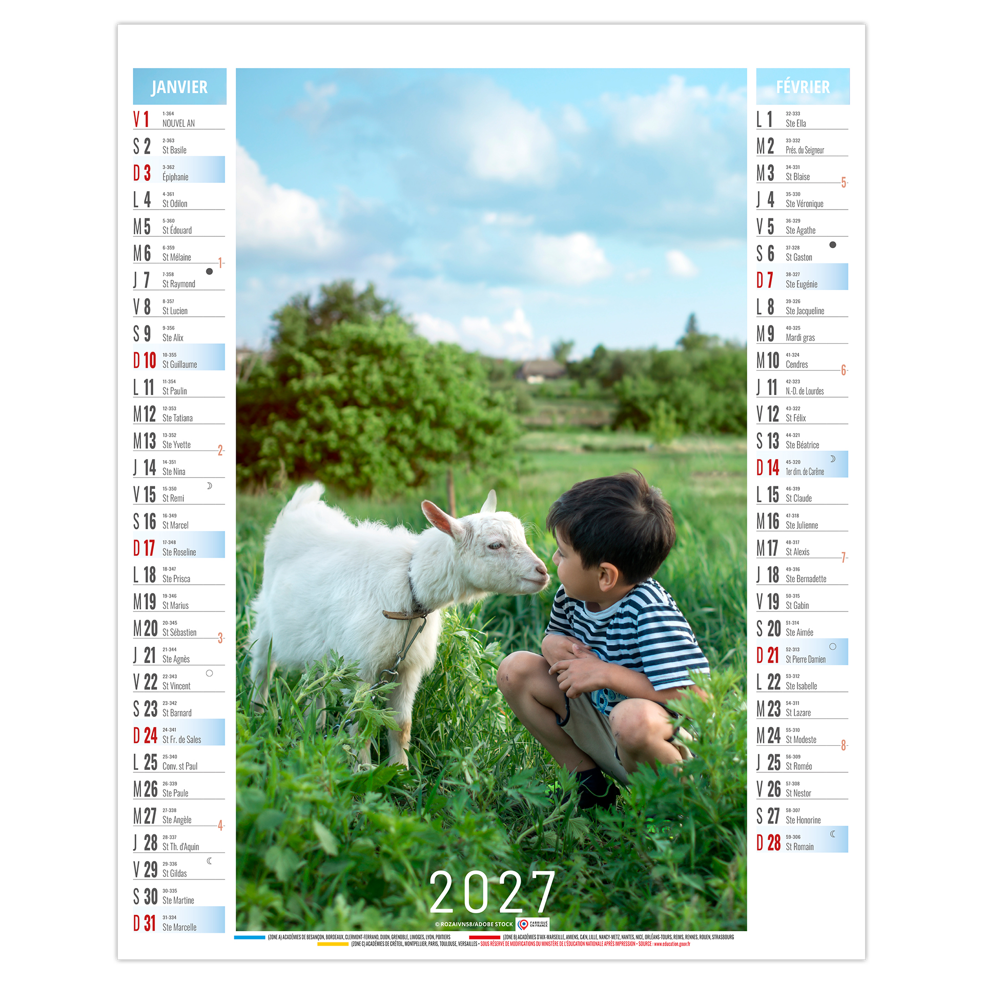 Mattéo 2027 – Calendrier avec logo - vue 2