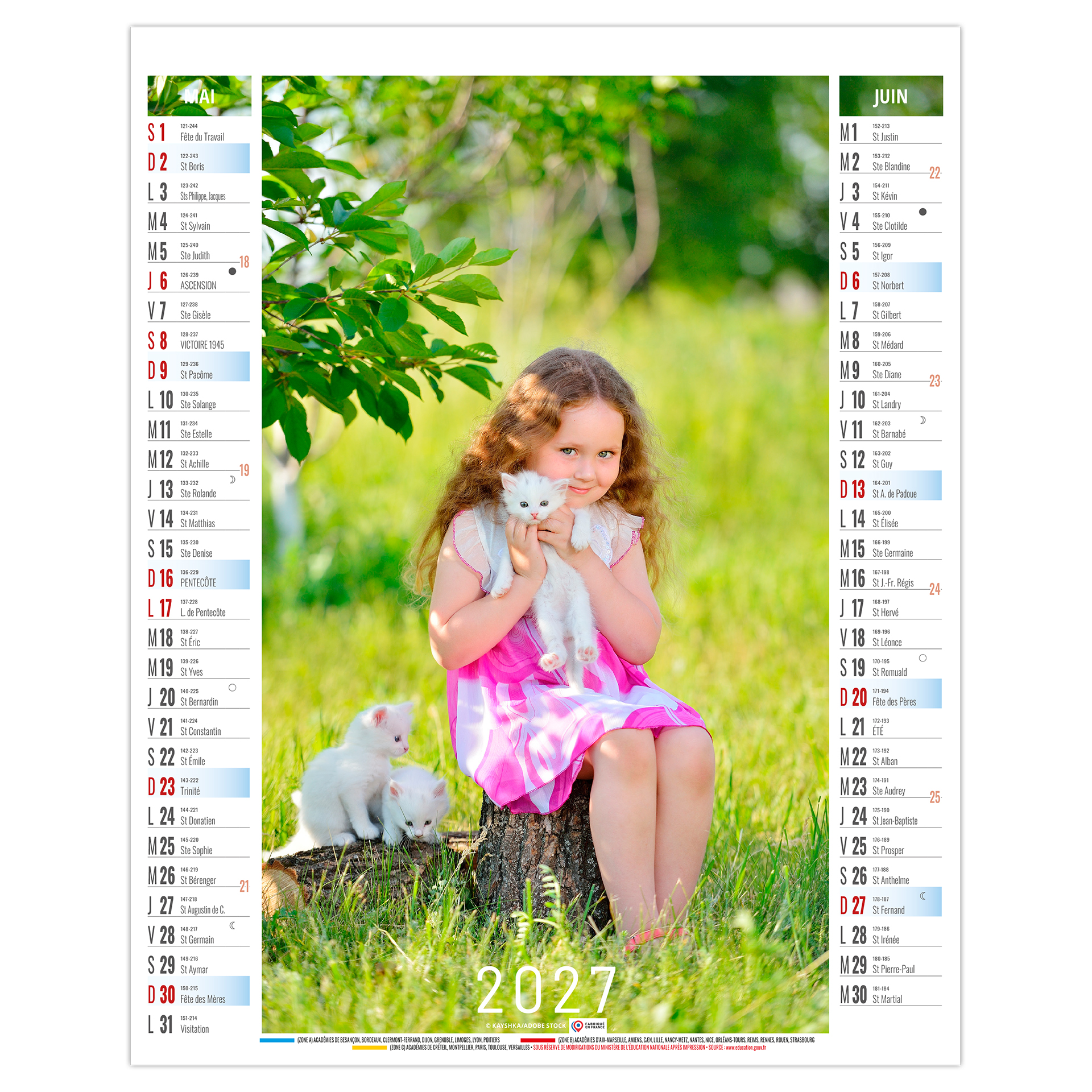 Mattéo 2027 – Calendrier avec logo - vue 4