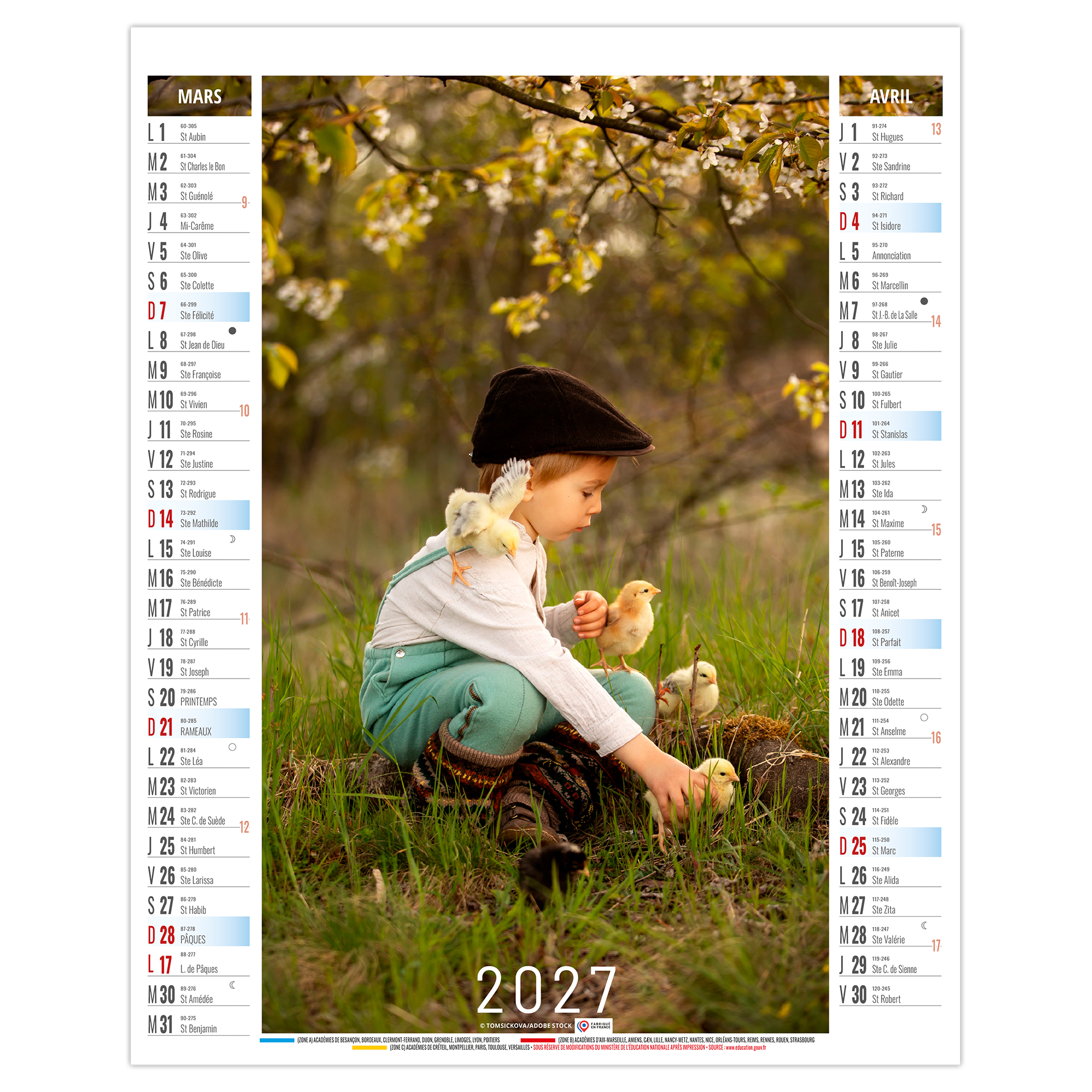 Mattéo 2027 – Calendrier avec logo - vue 3