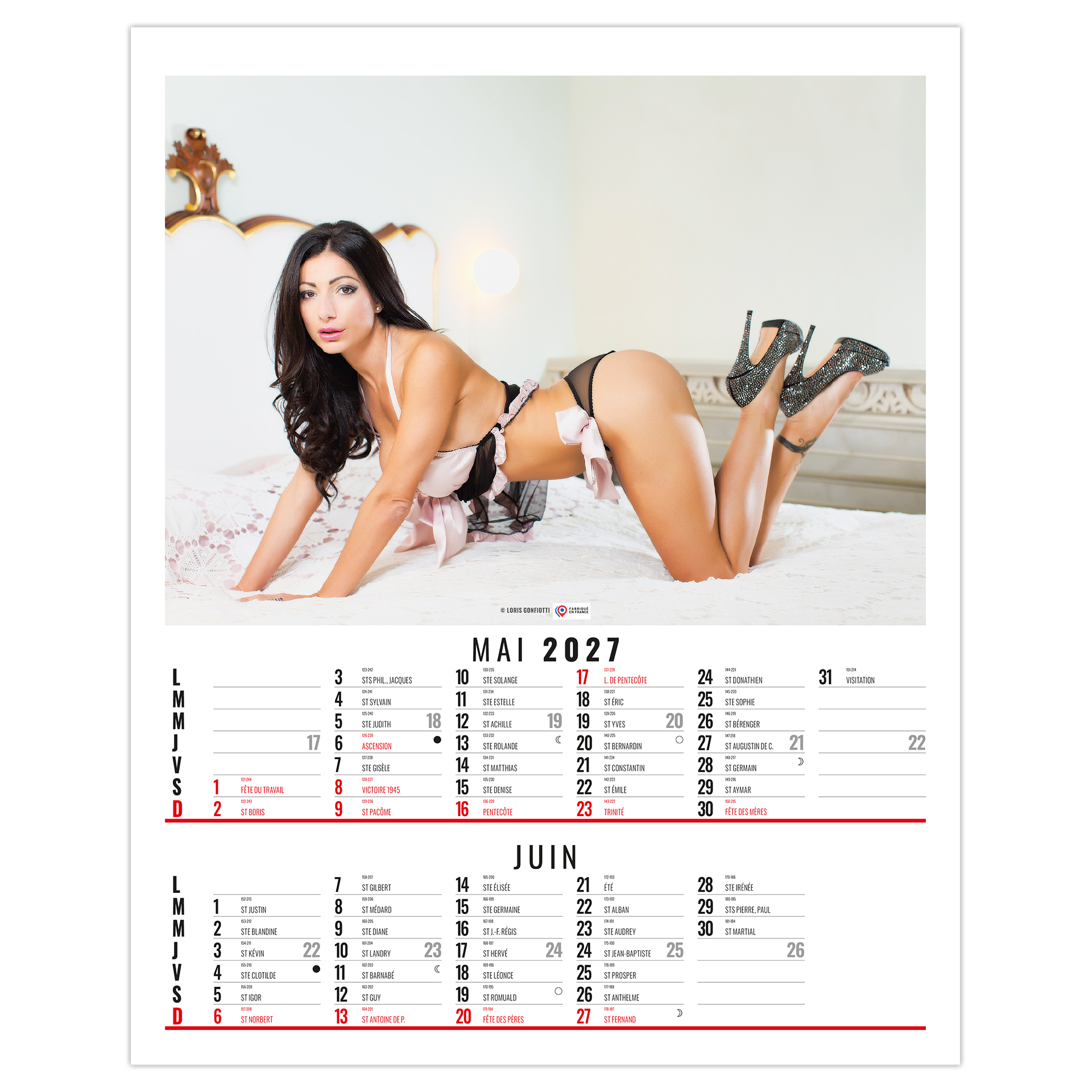 Ophélie 2027 – Calendrier avec logo - vue 4