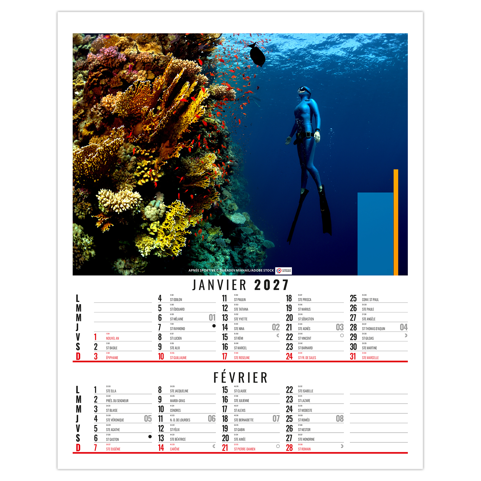 Pierre 2027 – Calendrier avec logo - vue 2