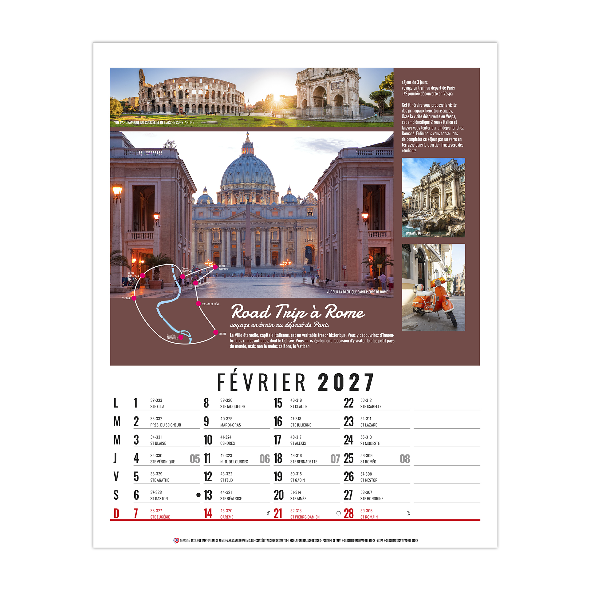 Romain 2027 – Calendrier avec logo - vue 3