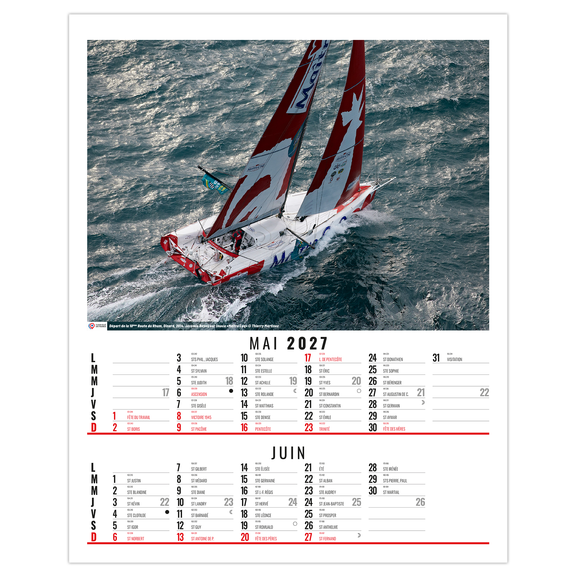 Thomas 2027 – Calendrier avec logo - vue 4