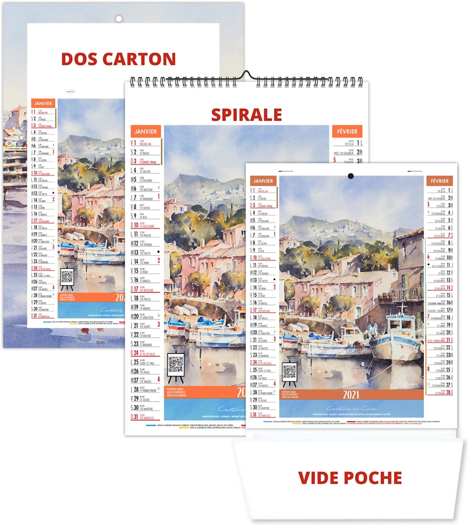 Calendrier 2021 Bloc Illustre 6 Feuillets Theme Port Maritime calendrier 2021 christian graniou