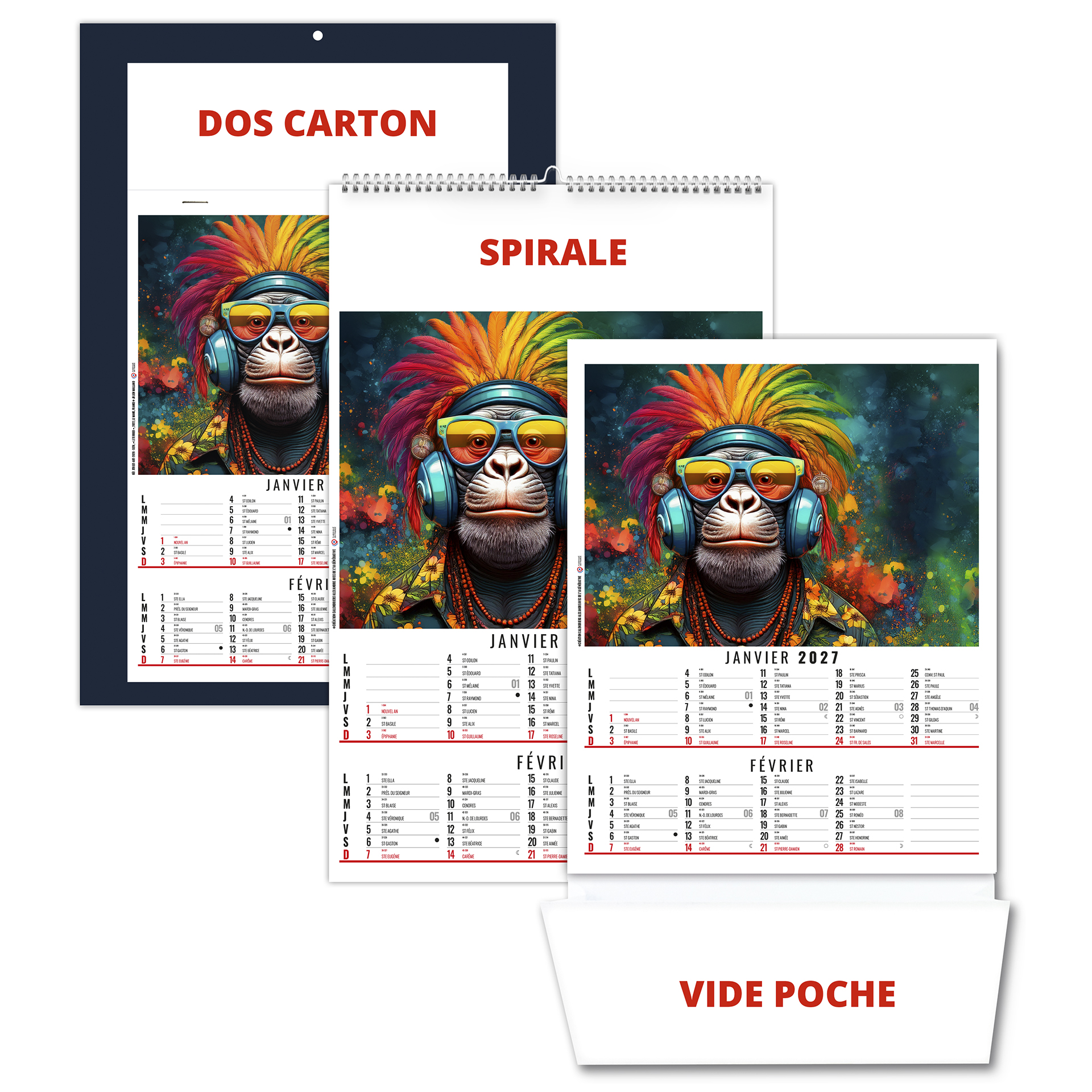 Zoé 2027 – Calendrier avec logo - vue 1