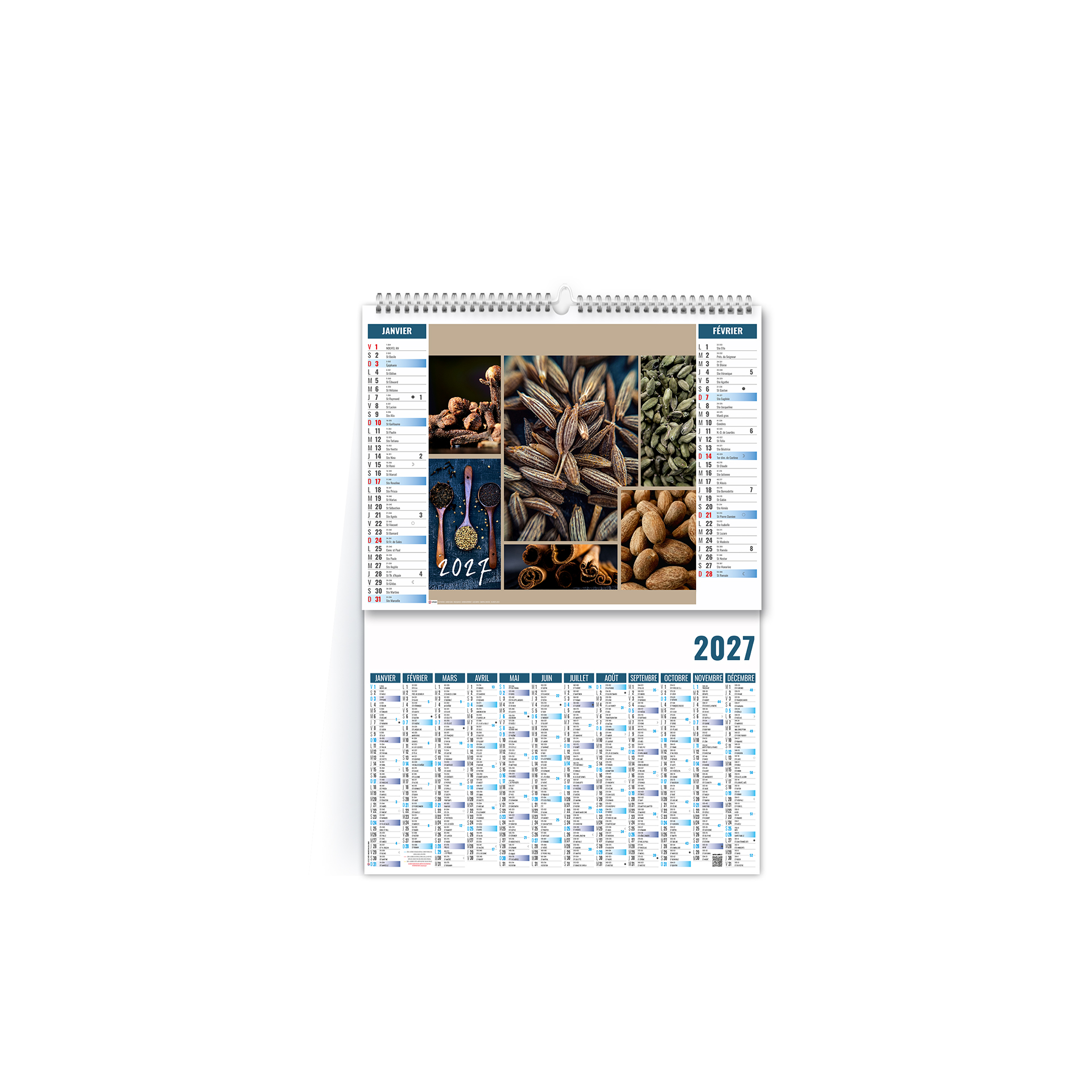 Bouquet 2027 – Calendrier avec logo - vue 1