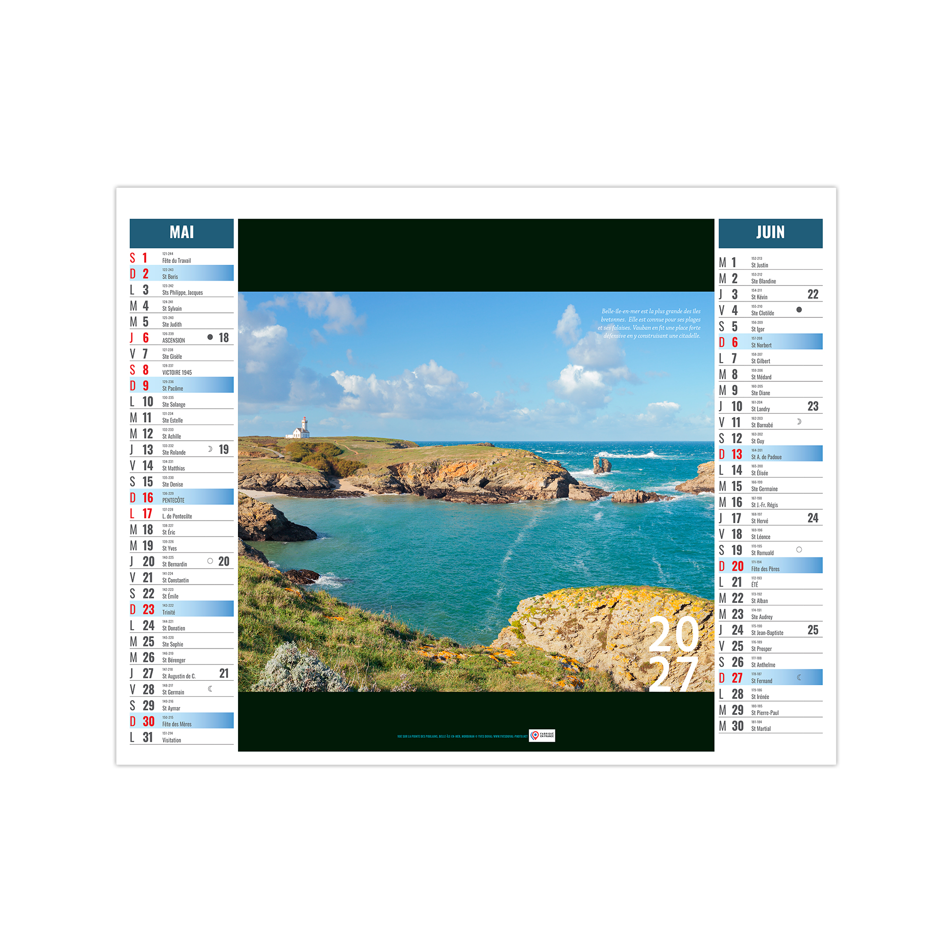 Calme 2027 – Calendrier avec logo - vue 4
