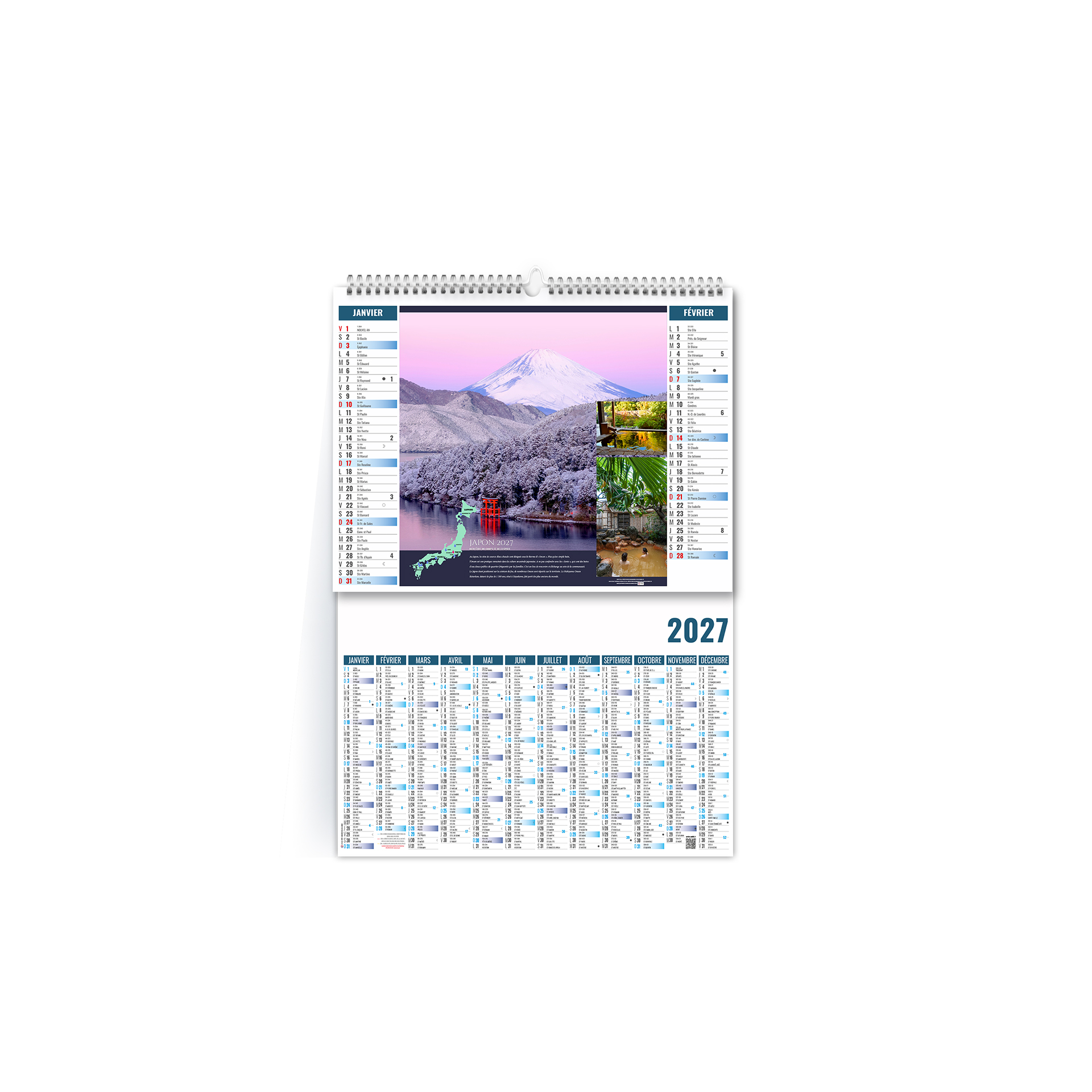 Eau 2027 – Calendrier avec logo - vue 1