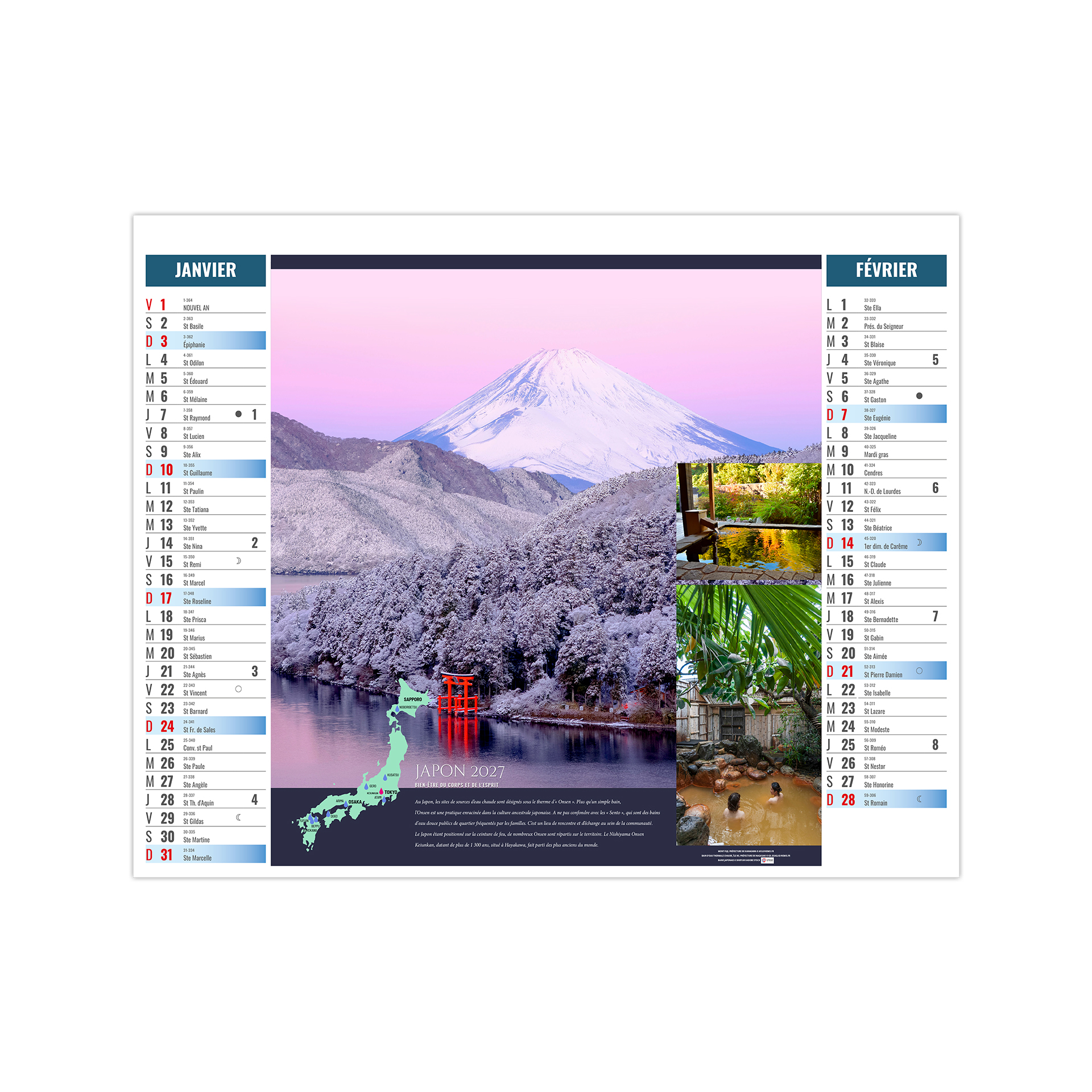 Eau 2027 – Calendrier avec logo - vue 2