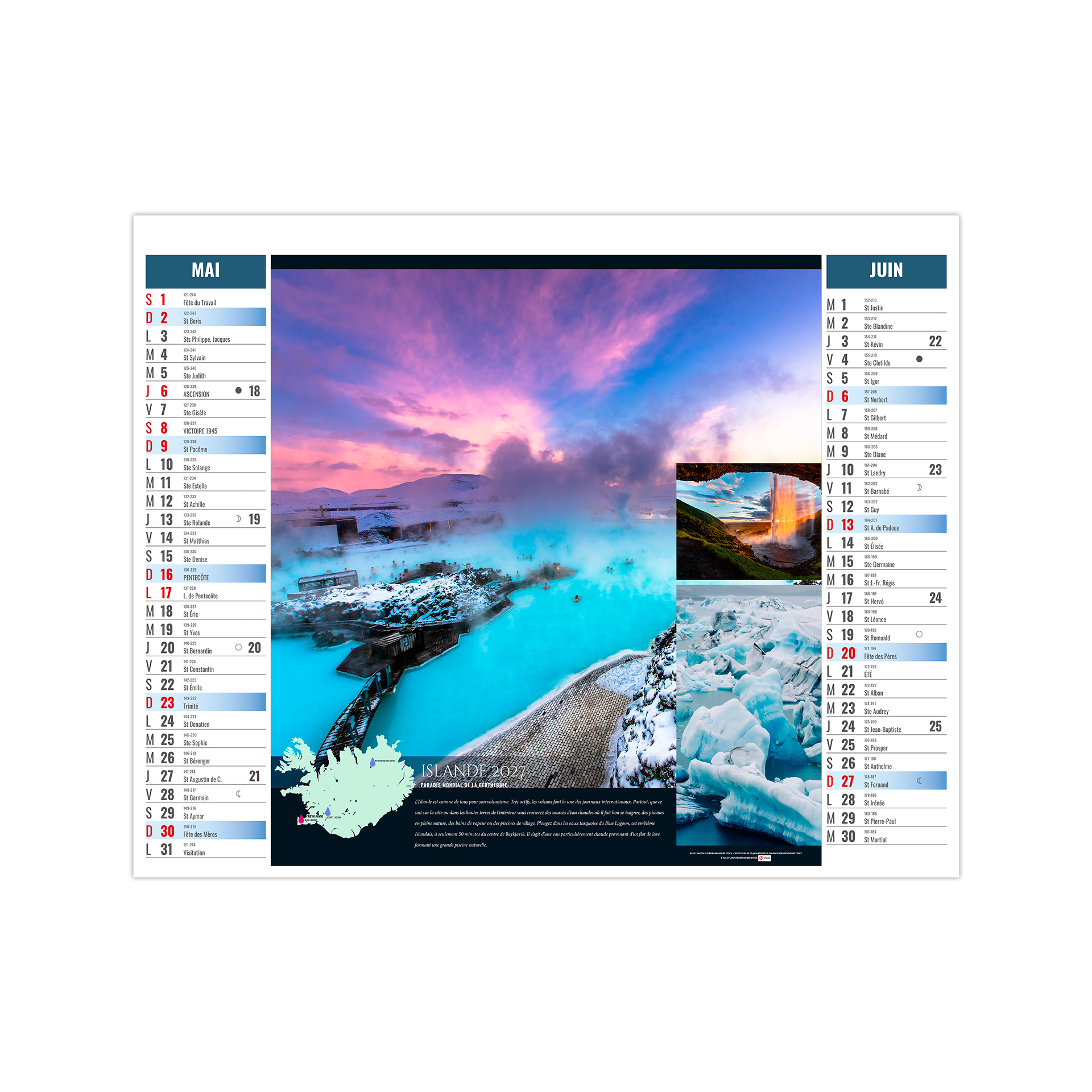 Eau 2027 – Calendrier avec logo - vue 4
