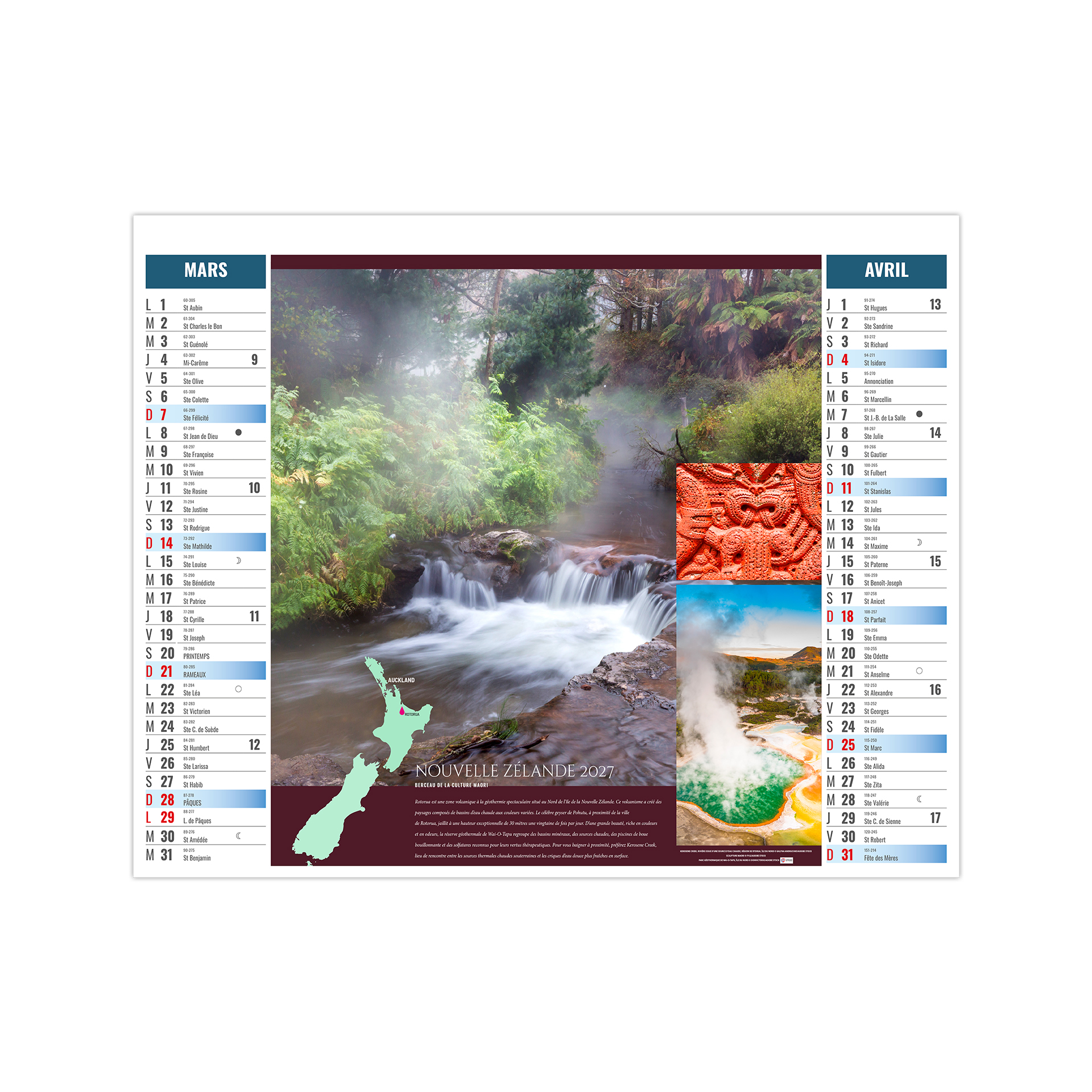 Eau 2027 – Calendrier avec logo - vue 3