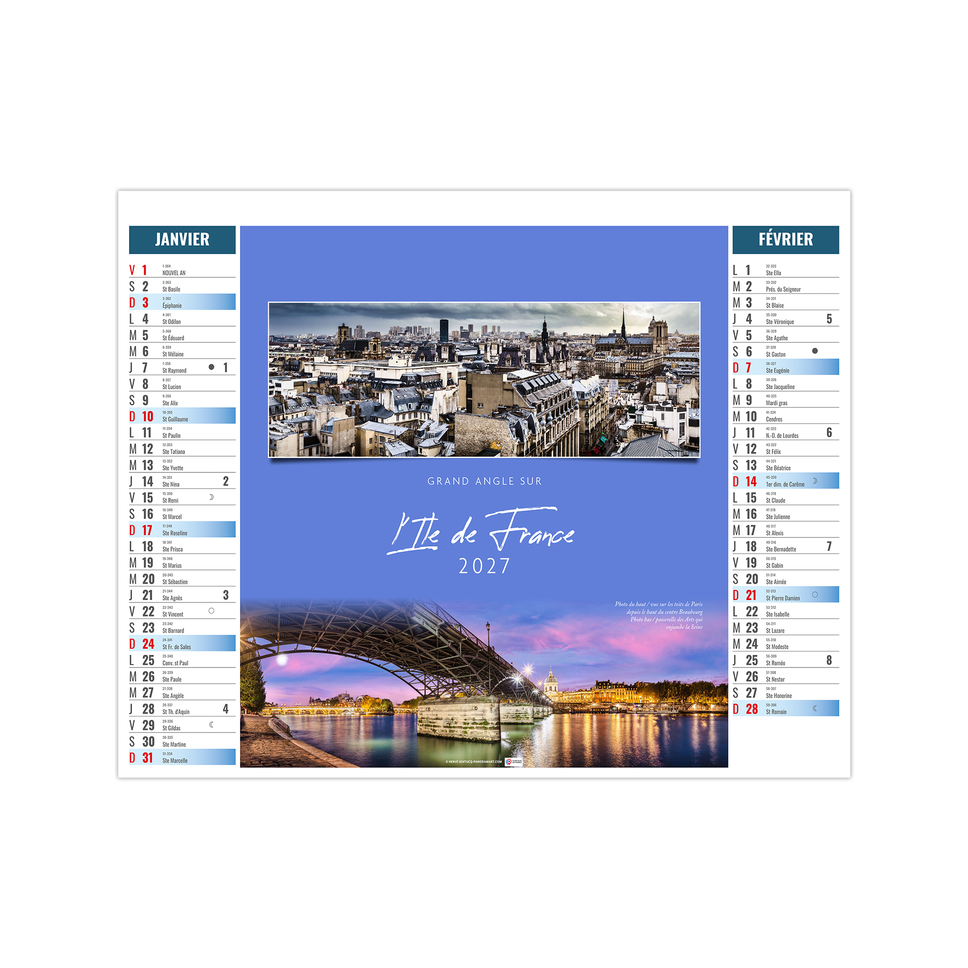 Échappées 2027 – Calendrier avec logo - vue 2