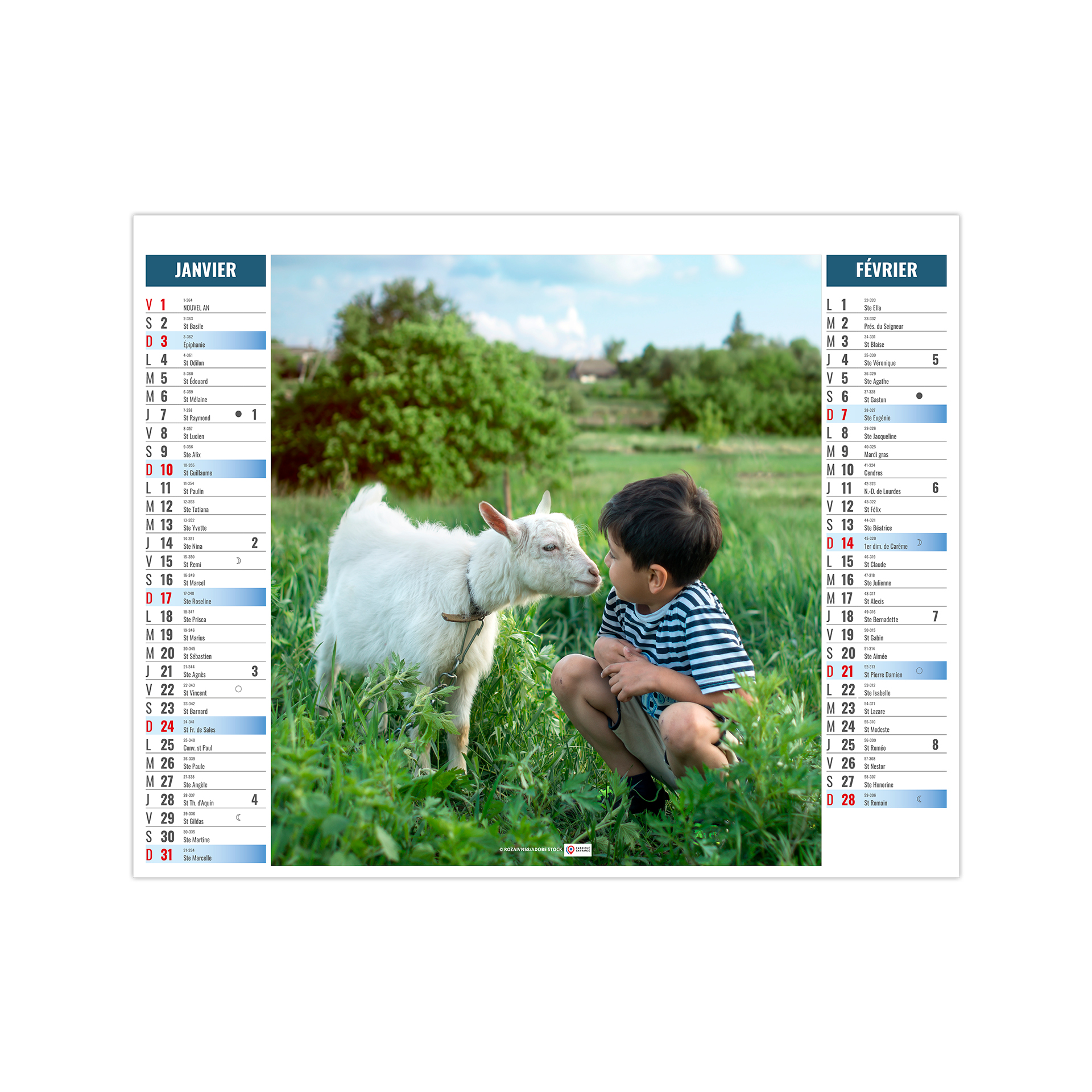 Enfants 2027 – Calendrier avec logo - vue 2