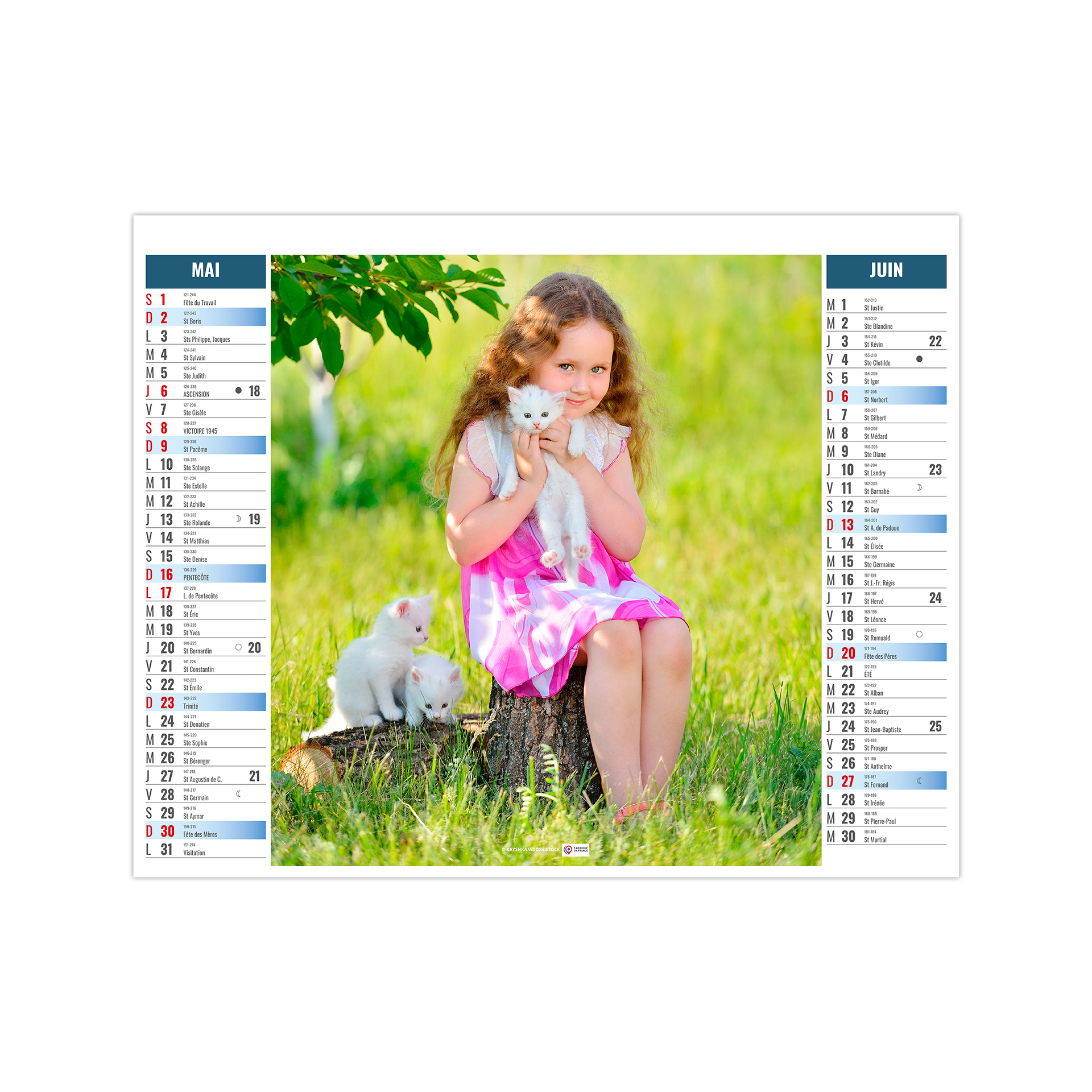 Enfants 2027 – Calendrier avec logo - vue 4