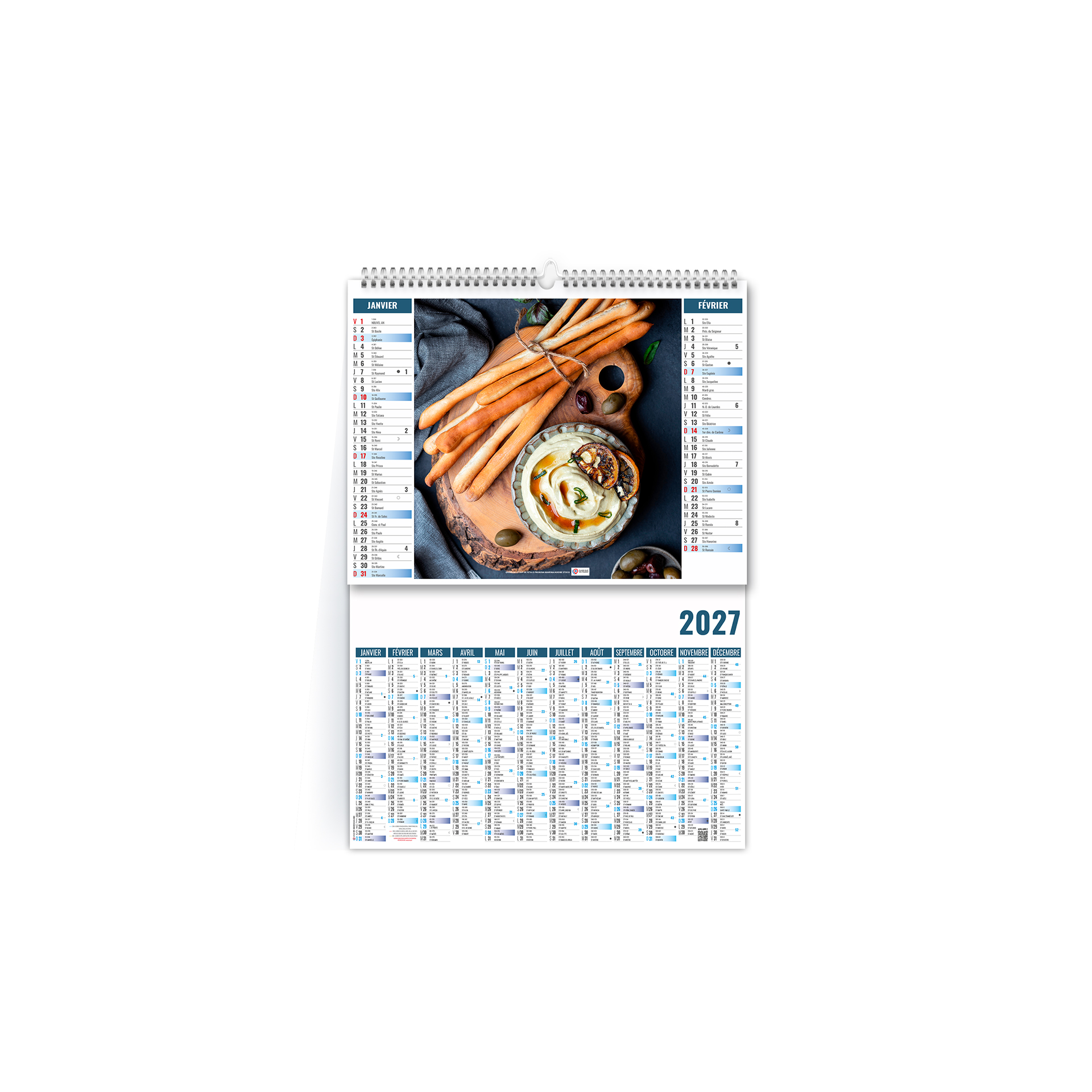 Fooding 2027 – Calendrier avec logo - vue 1