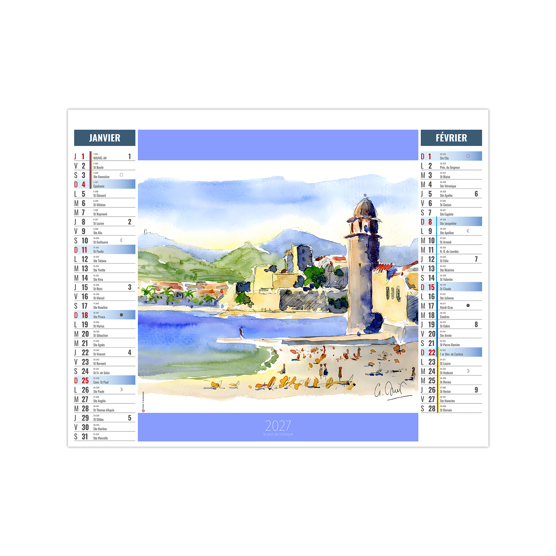 Lavis 2027 – Calendrier avec logo - vue 2