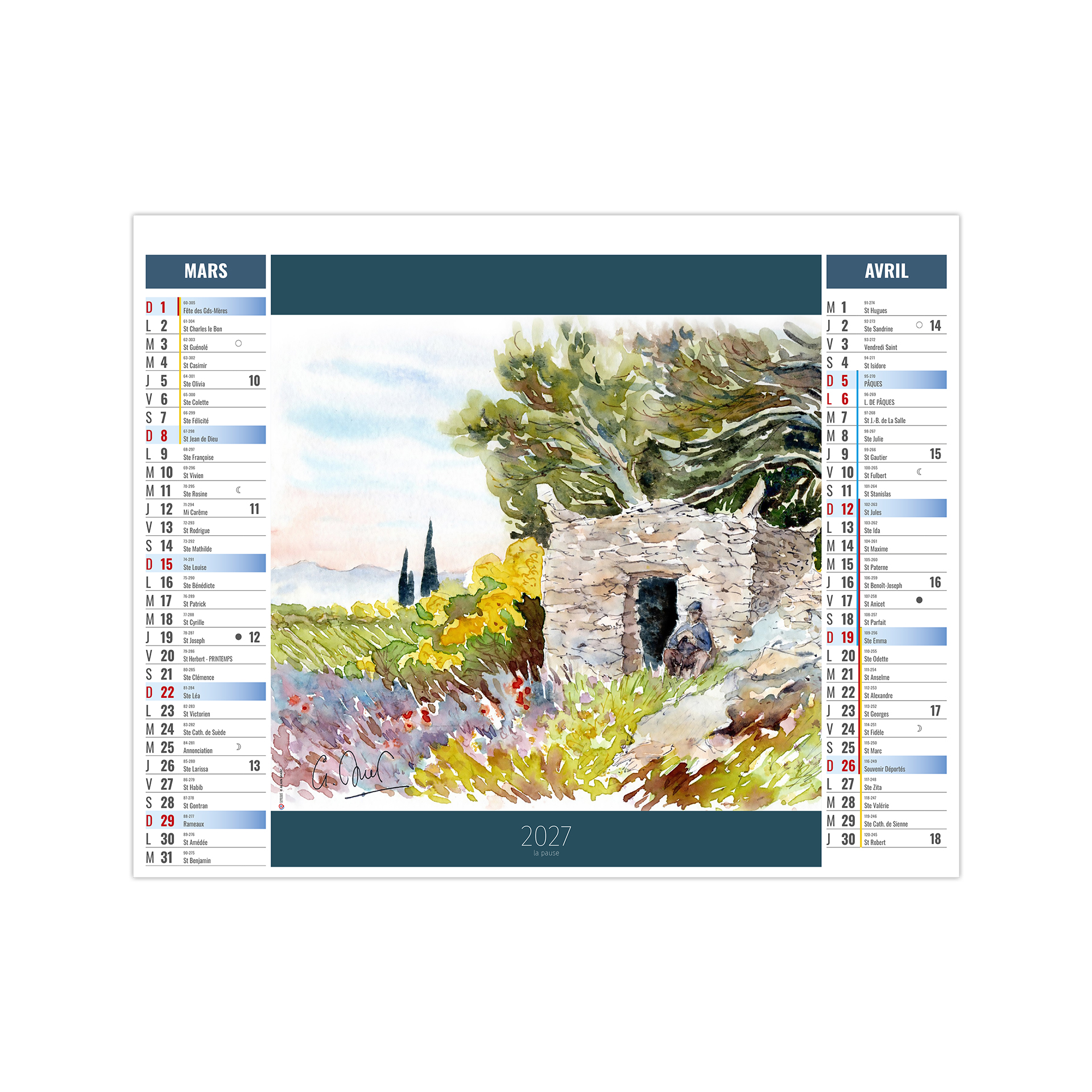 Lavis 2027 – Calendrier avec logo - vue 3
