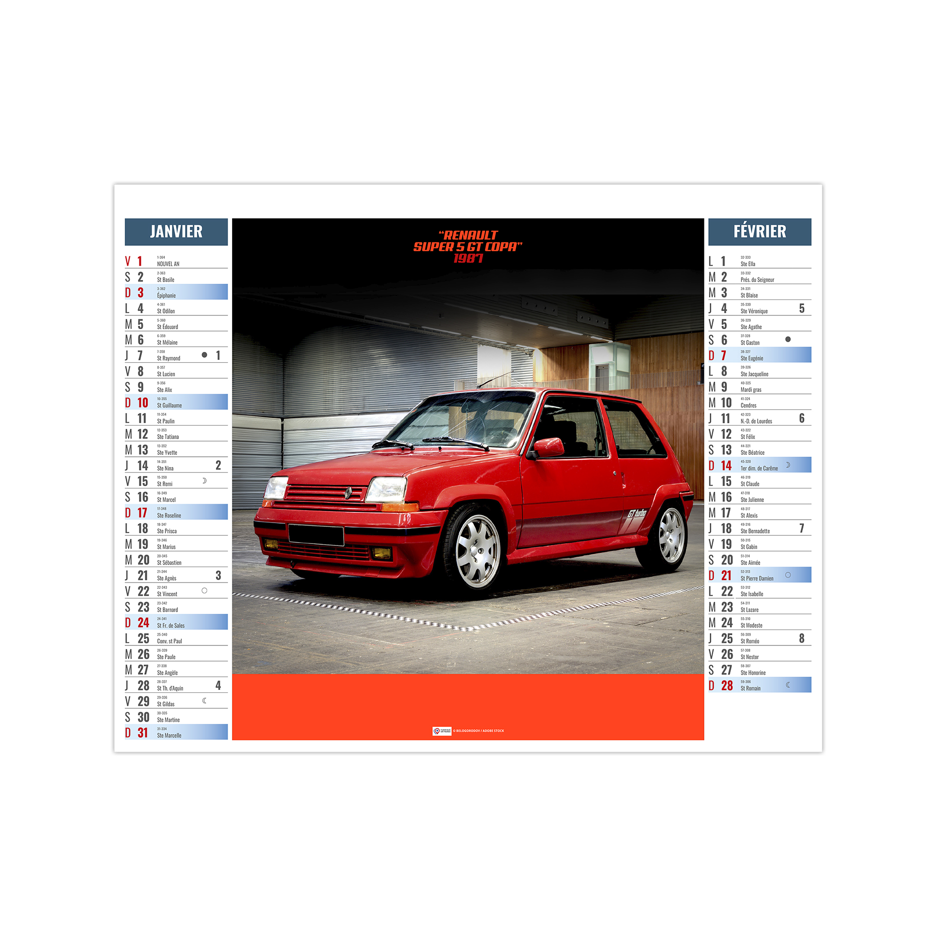 Rallye 2027 – Calendrier avec logo - vue 2