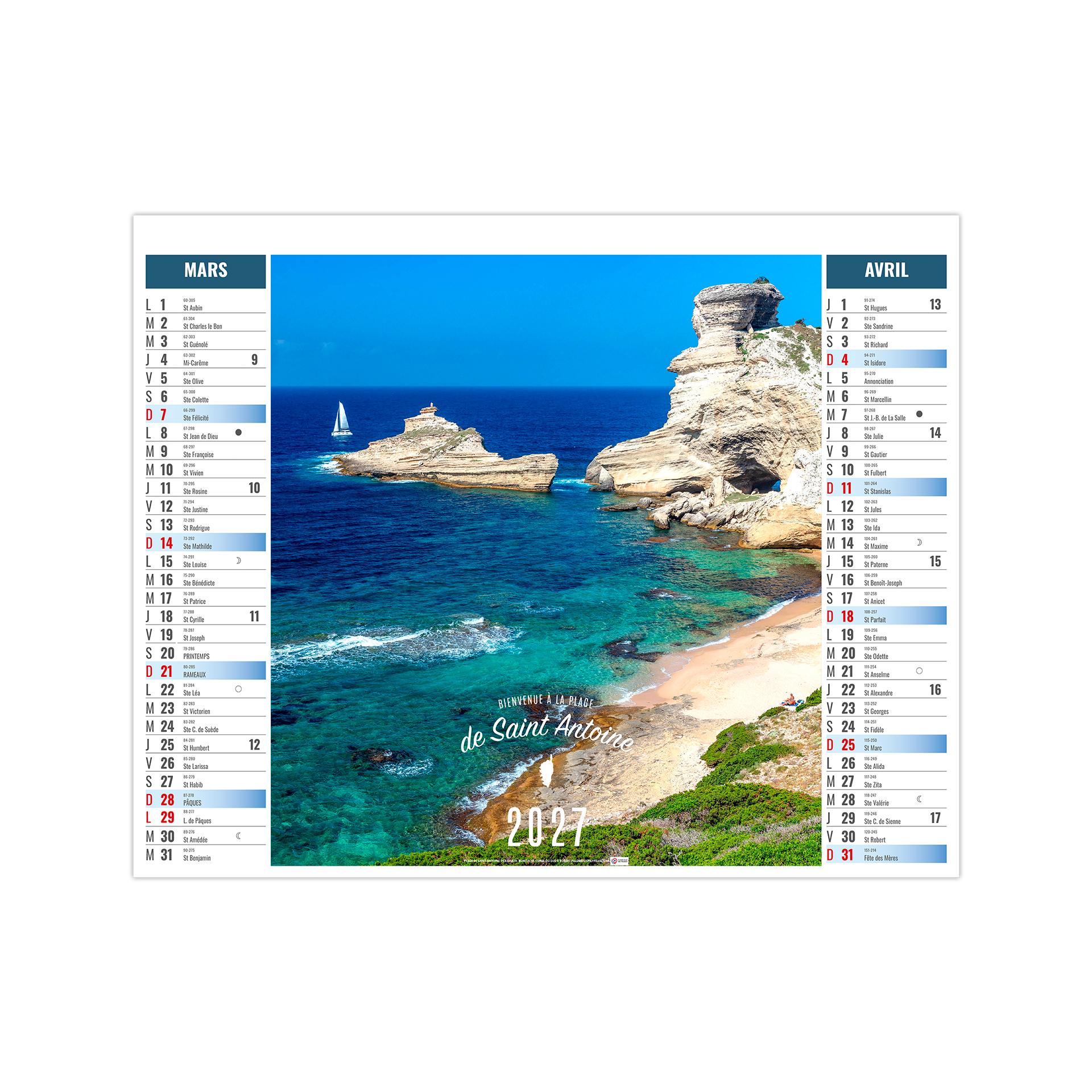 Terra DI sol 2027 – Calendrier avec logo - vue 3