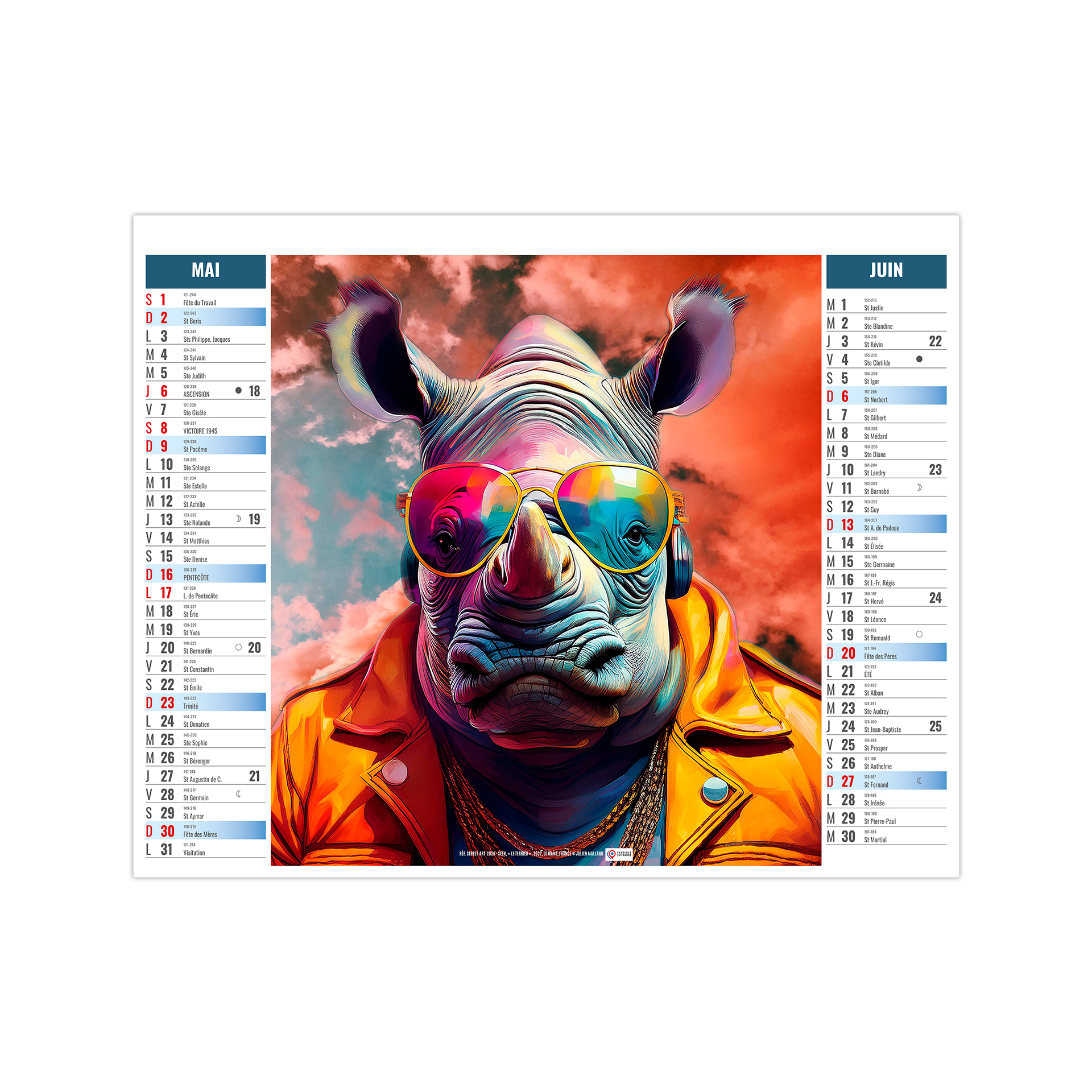 Urbain 2027 – Calendrier avec logo - vue 4