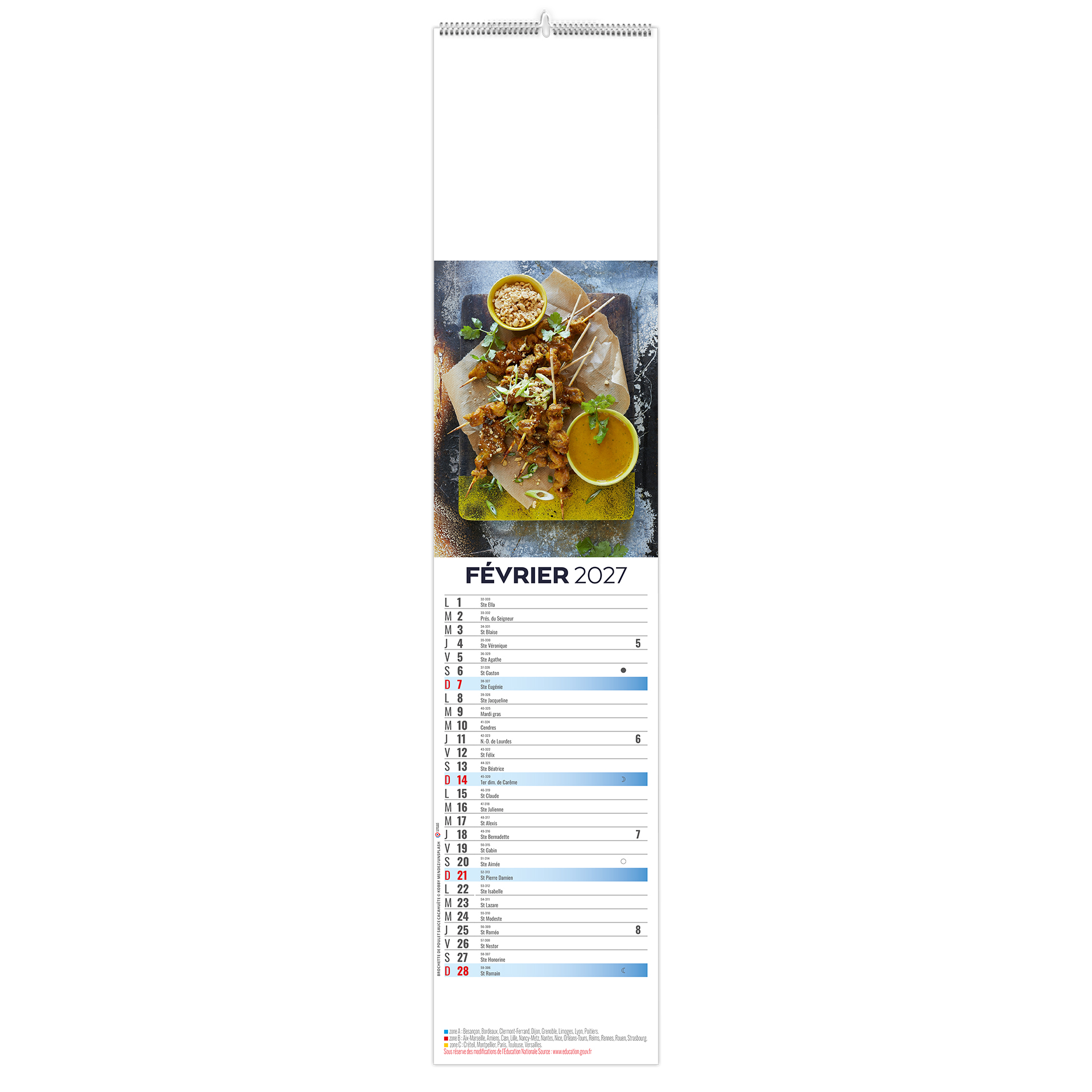 Goûts 2027 – Calendrier avec logo - vue 2