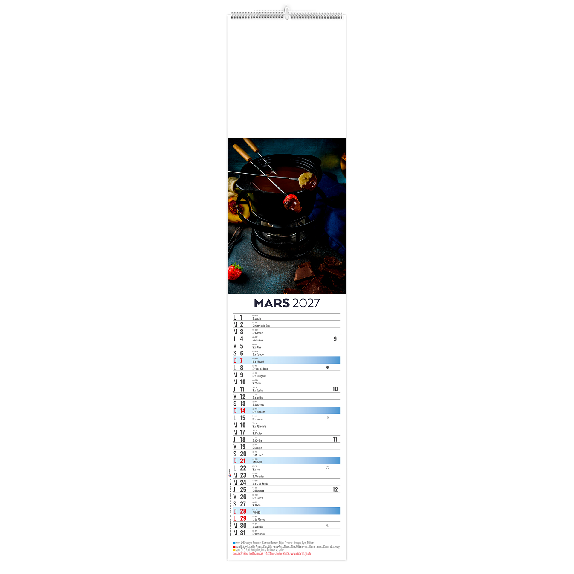 Goûts 2027 – Calendrier avec logo - vue 3