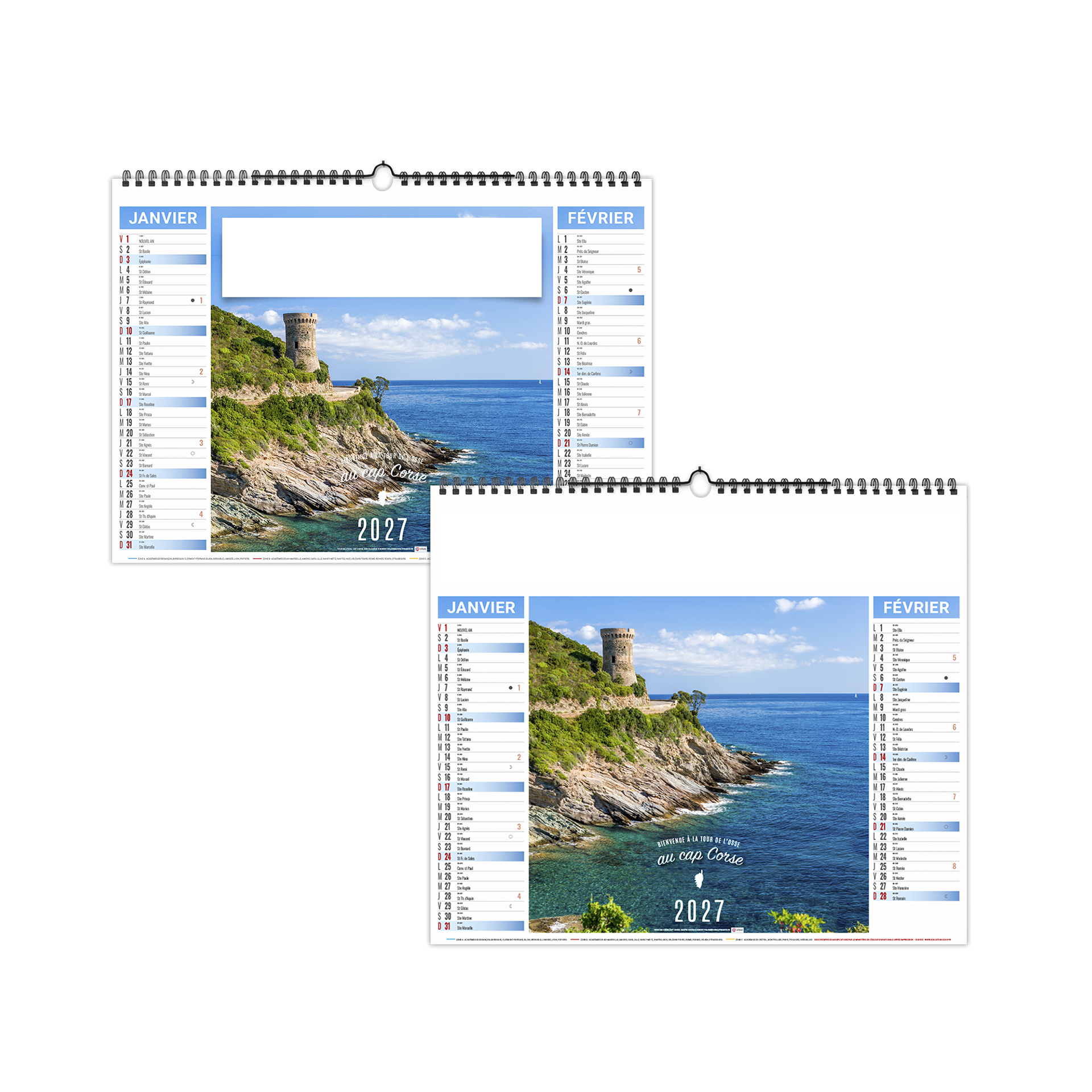 Corse 2027 – Calendrier avec logo - vue 1