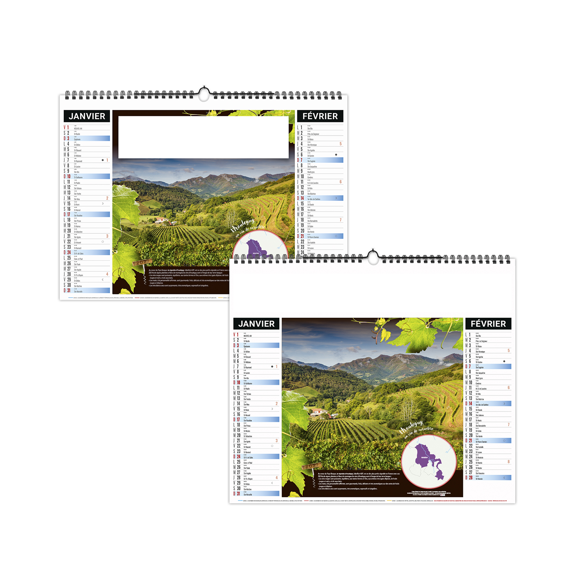 Grappe 2027 – Calendrier avec logo - vue 1