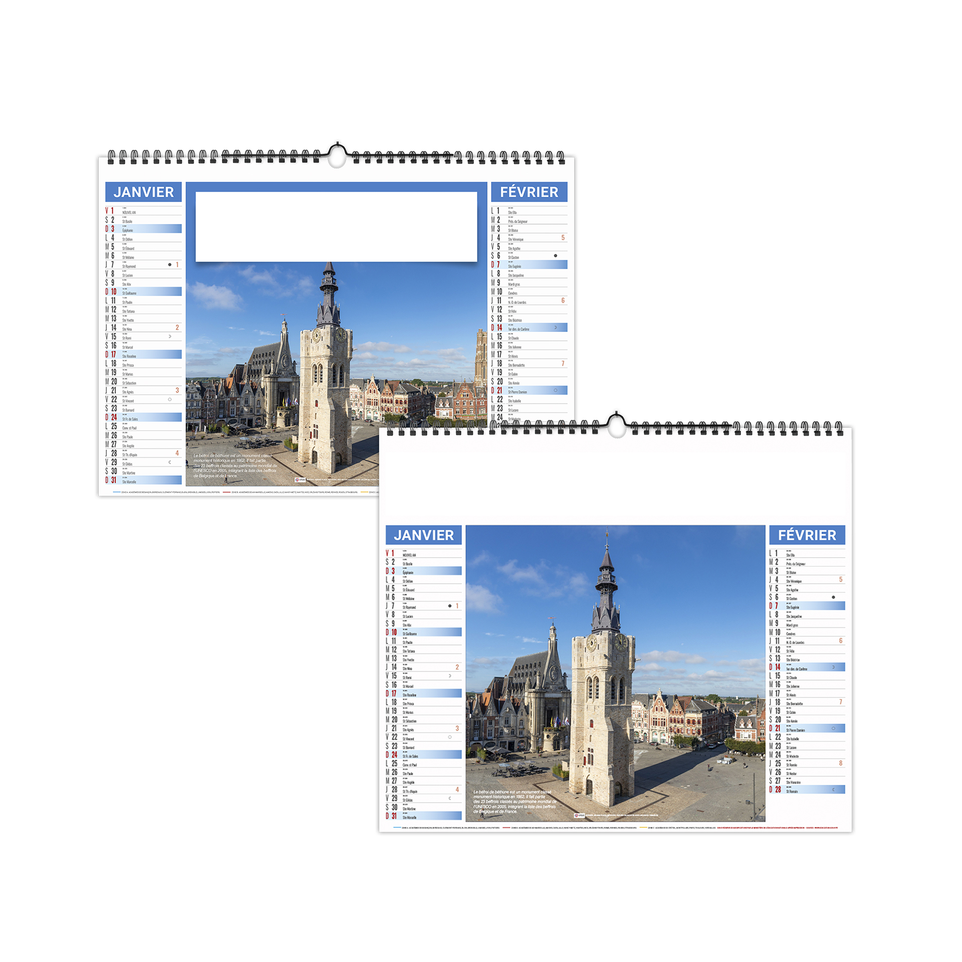 Héritage 2027 – Calendrier avec logo - vue 1
